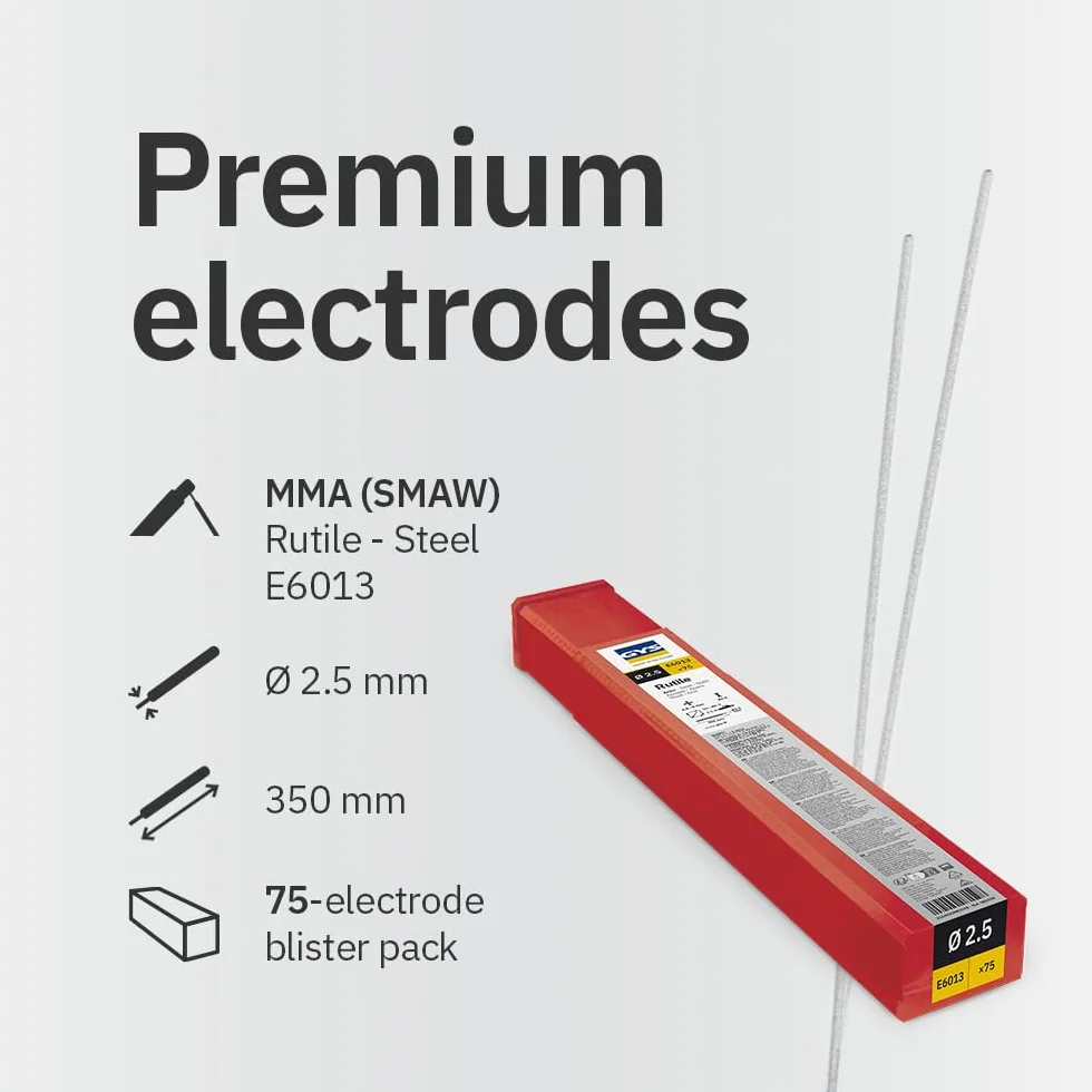75 elektrod stal rutylowa Ø 2,5 - półplastikowe pudełko