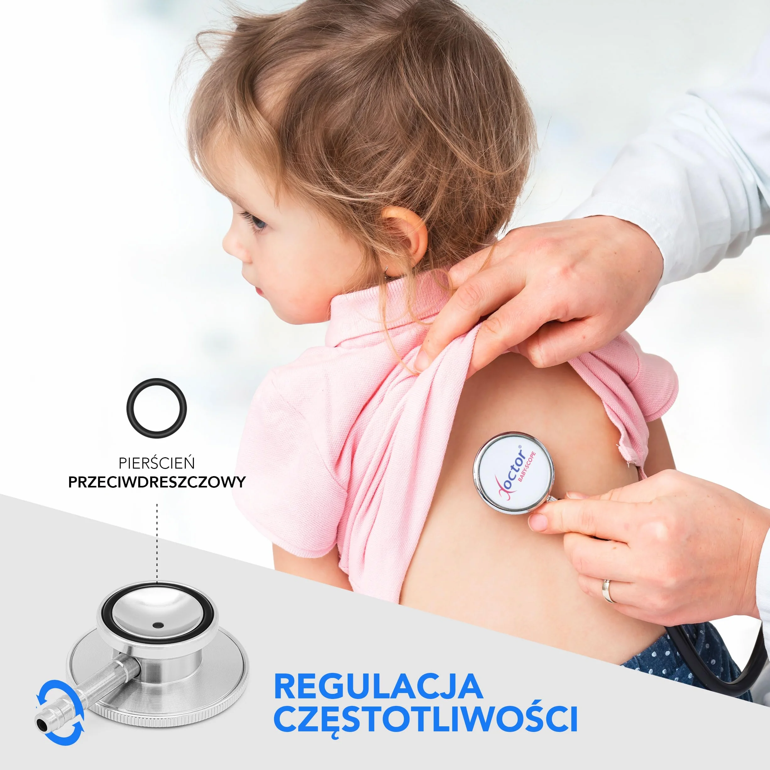 AIESI Stetoskop Dziecięcy Czarny DOCTOR BABY SCOPE 24 miesiące
