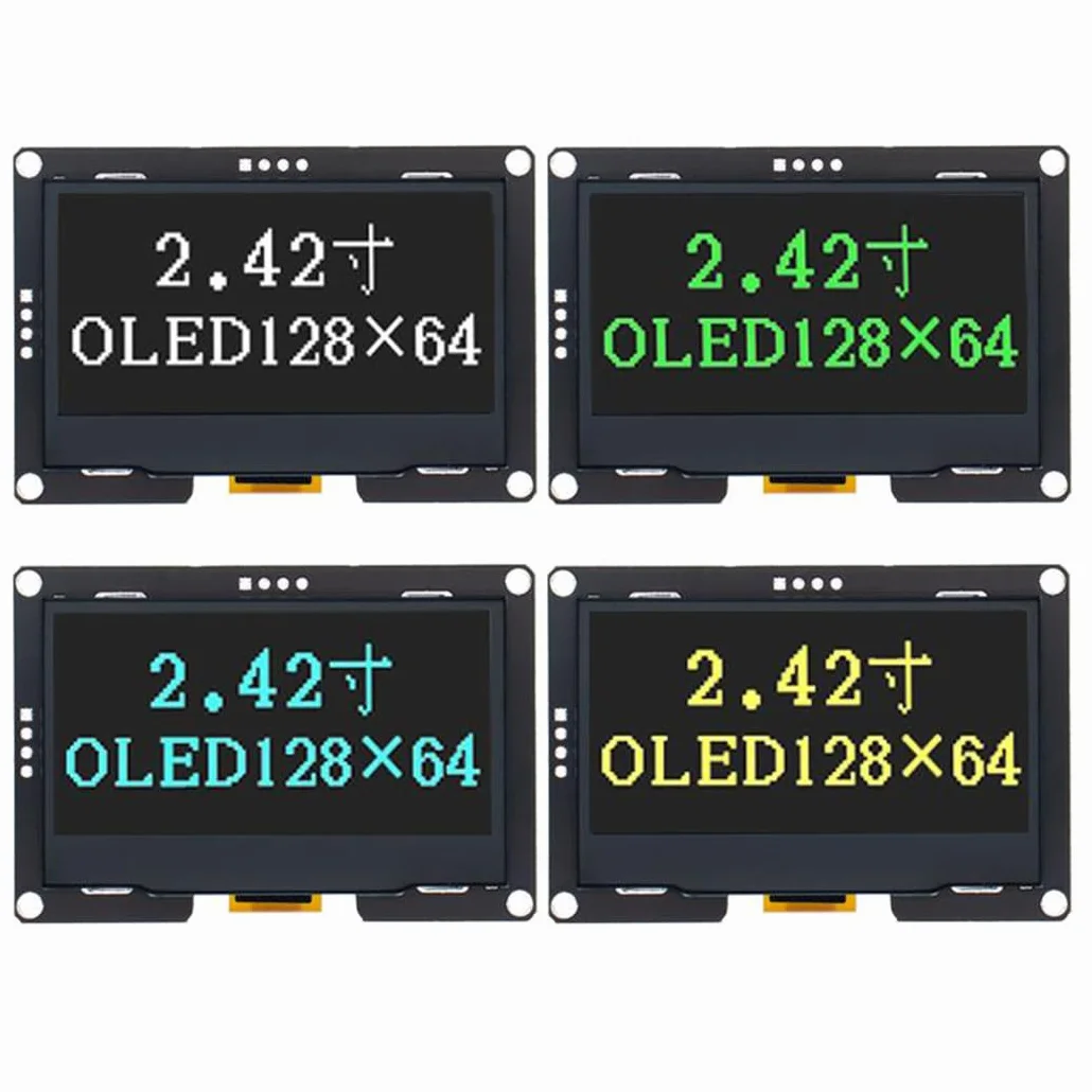 Hailege 2,42" SSD1309 128x64 Moduł wyświetlacza OLED 4-pinowy IIC biały