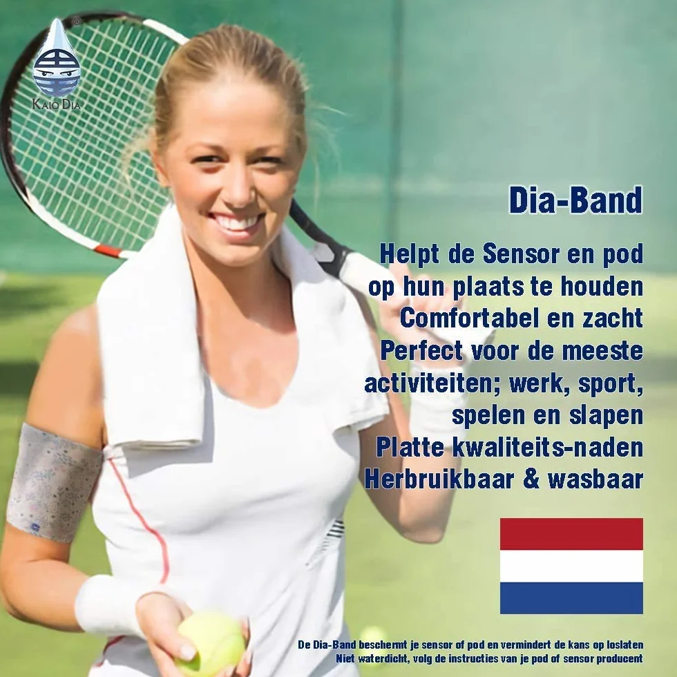 Dia-Band, ultra cienki mankiet do czujnika glukozy Freestyle Libre, Medtronic, Dexcom lub Omnipod - Wygodna i wielokrotnego użytku opaska cukrzycowa. (XS (22-26 cm))