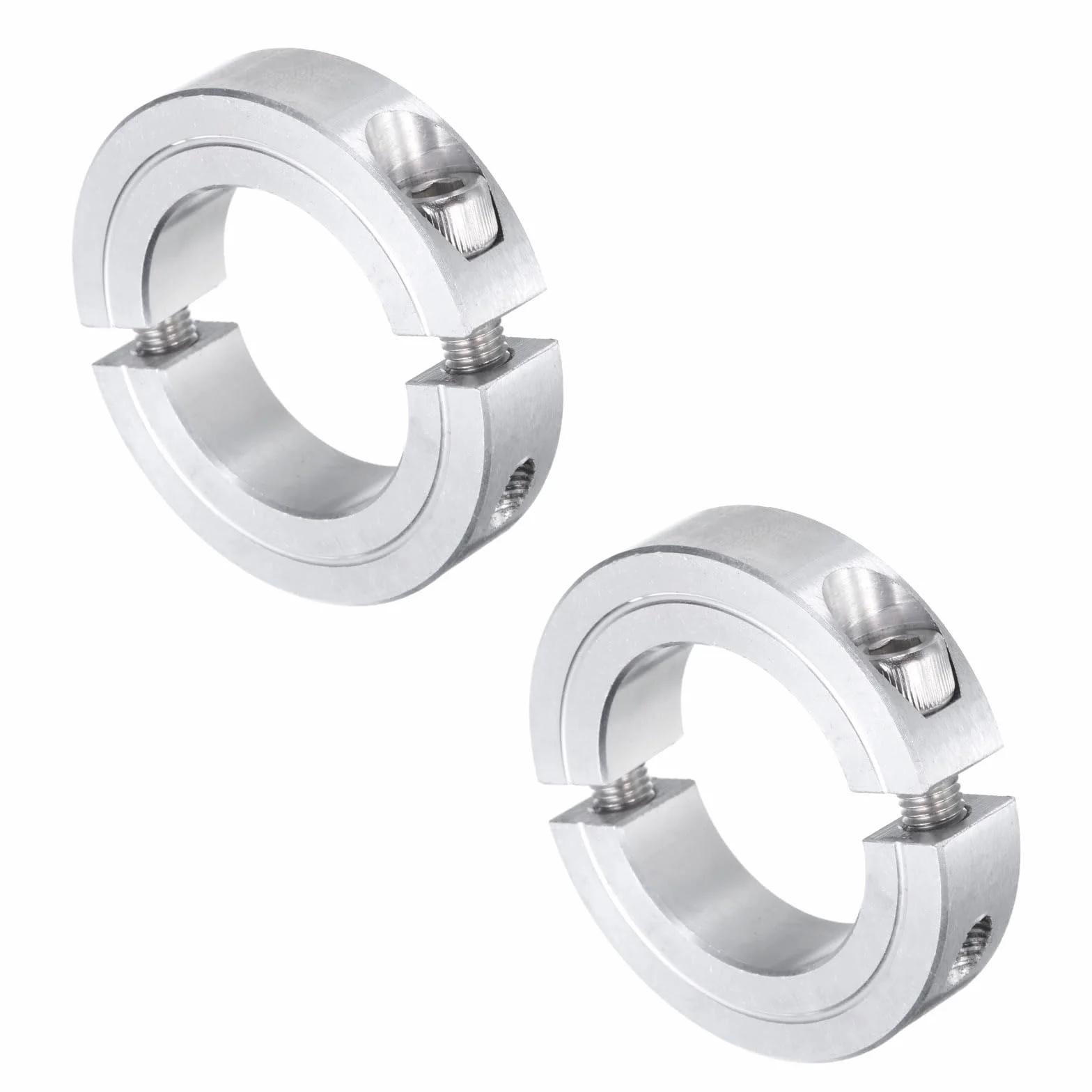 QUARKZMAN 2 szt. Podwójny kołnierz zaciskowy wału 1-1/4", dwuczęściowy kołnierz blokujący, 2-1/16 "Od, grubość 1/2", zacisk kołnierzowy dzielony śruba ze stopu aluminium