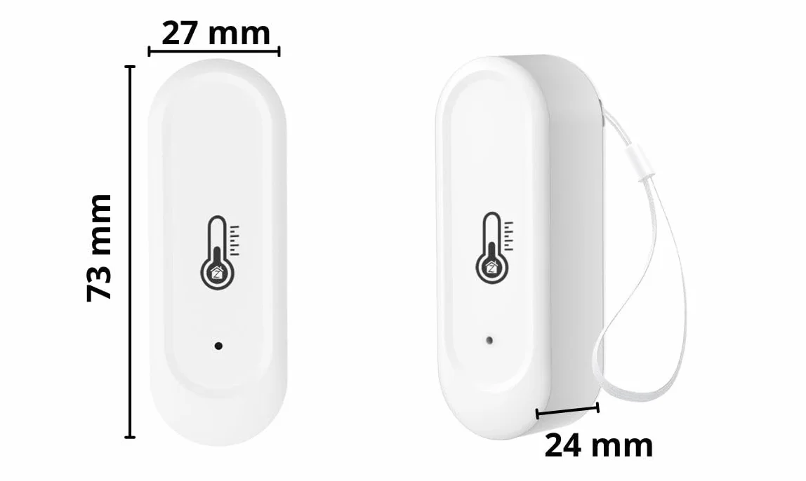 Czujnik temperatury i wilgotności ZigBee Tuya IP65 z kalibracją i alarmami