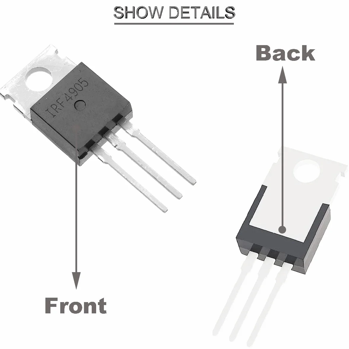 IRF4905 Mosfet IRF4905P IRF4905P IRF4905PBF 74A 55V P-Channel Power MOSFET TO-220AB Tranzystory polowe z chłodnicą Wkrętak gumowy