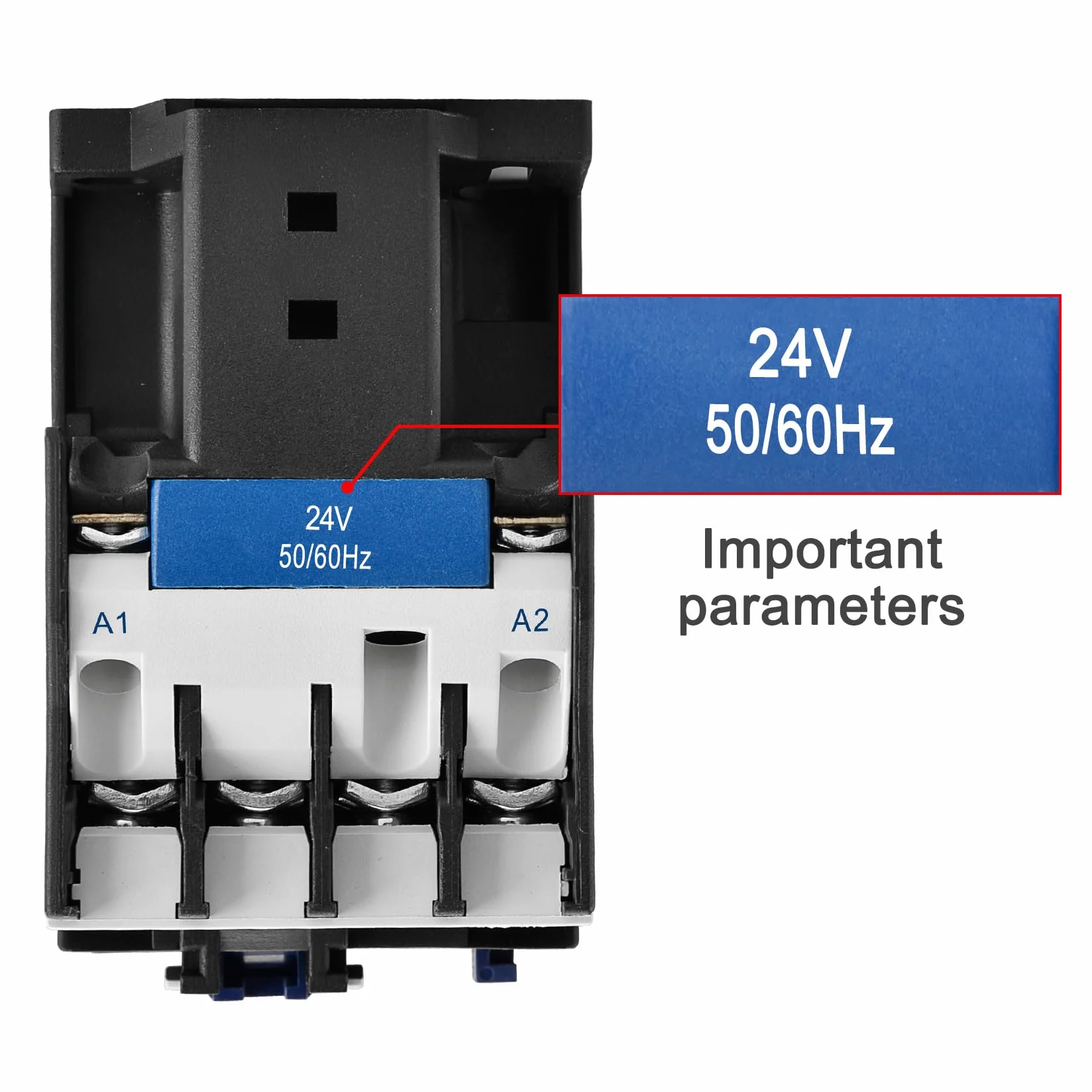 Heschen Stycznik AC, CJX2-2510, cewka 24 V 50/60 Hz, 3P, 3-biegunowa, normalnie otwarta, Ie 25 A, Ue 380 V