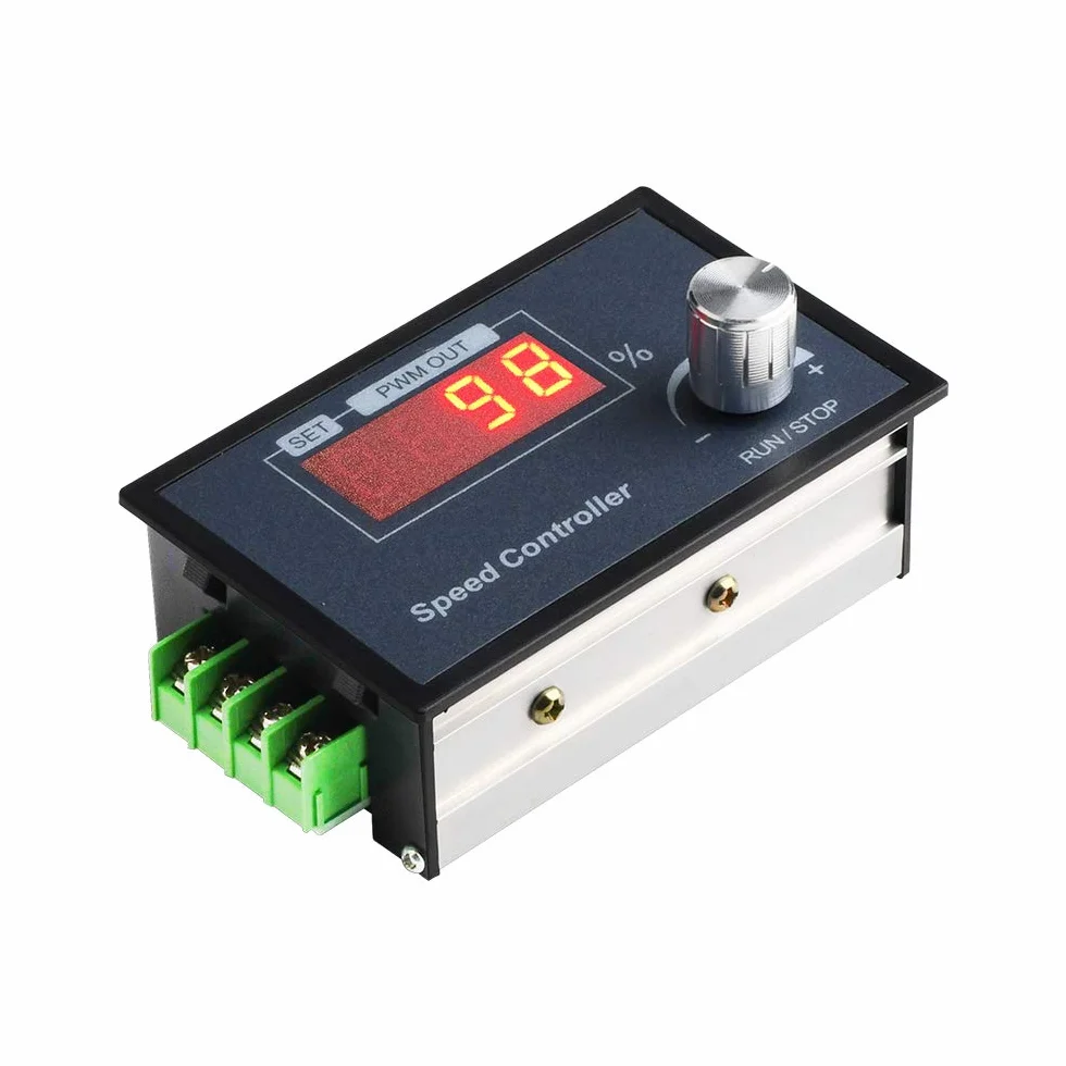 Aideepen PWM regulator prędkości silnika DC, DC 6-60V 12V 24V 36V 48V 30A regulowany bezstopniowo sterownik regulator prędkości, regulator prędkości silnika z obrotowym przyciskiem