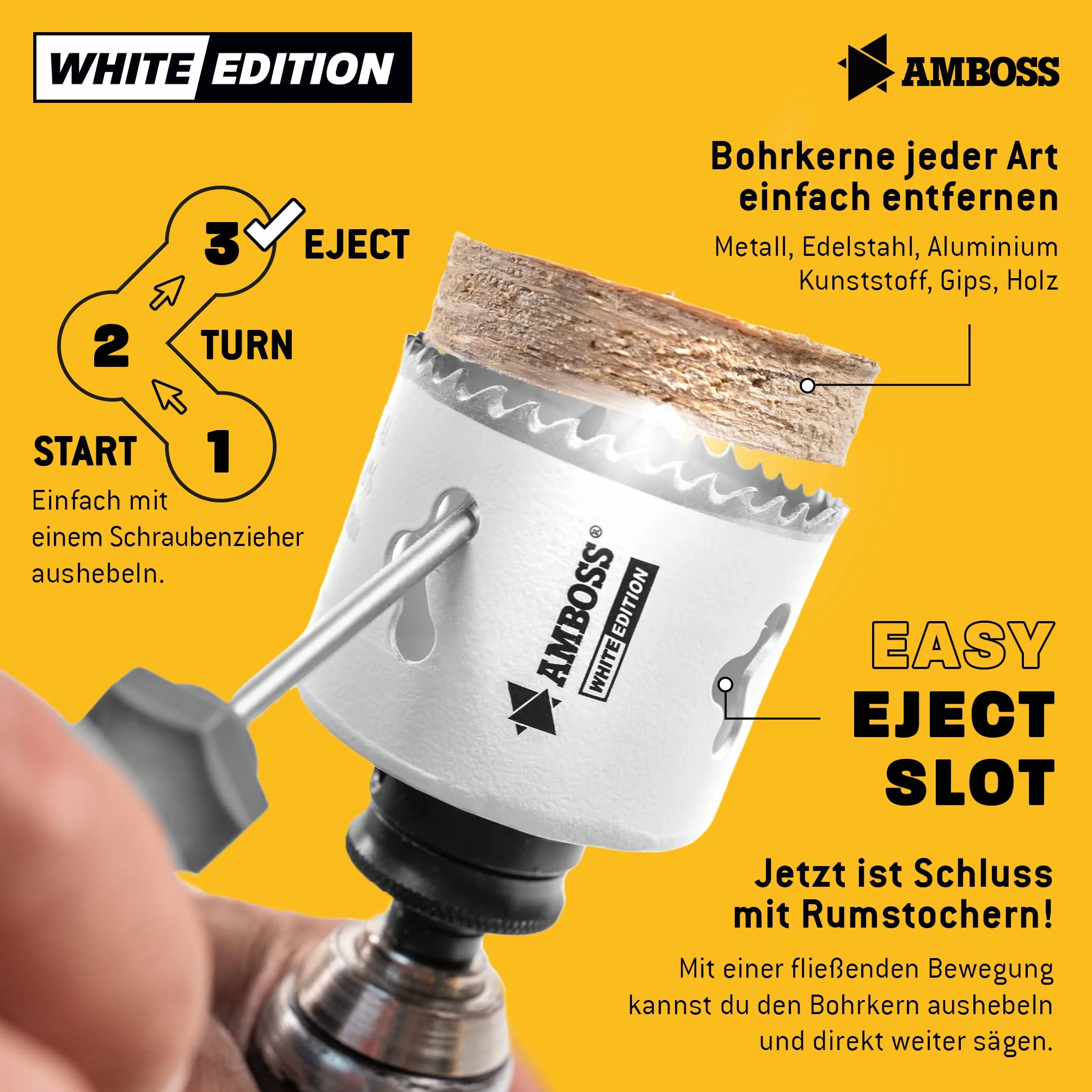 Otwornica 68 mm bi-metalowa kowadło standardowy uchwyt 6 kart