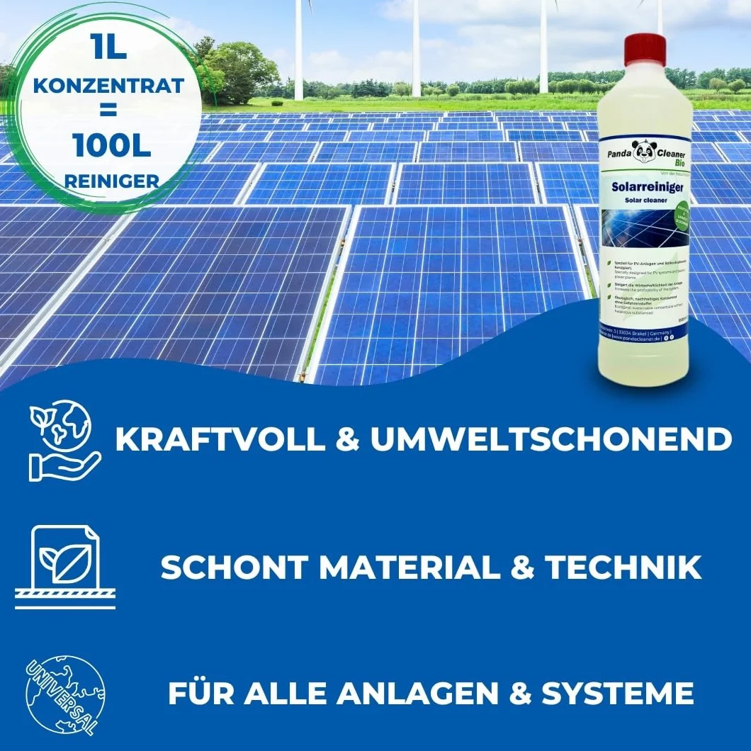 PandaCleaner Bio środek czyszczący 1 l do instalacji solarnych i PV skoncentrowany 1:100