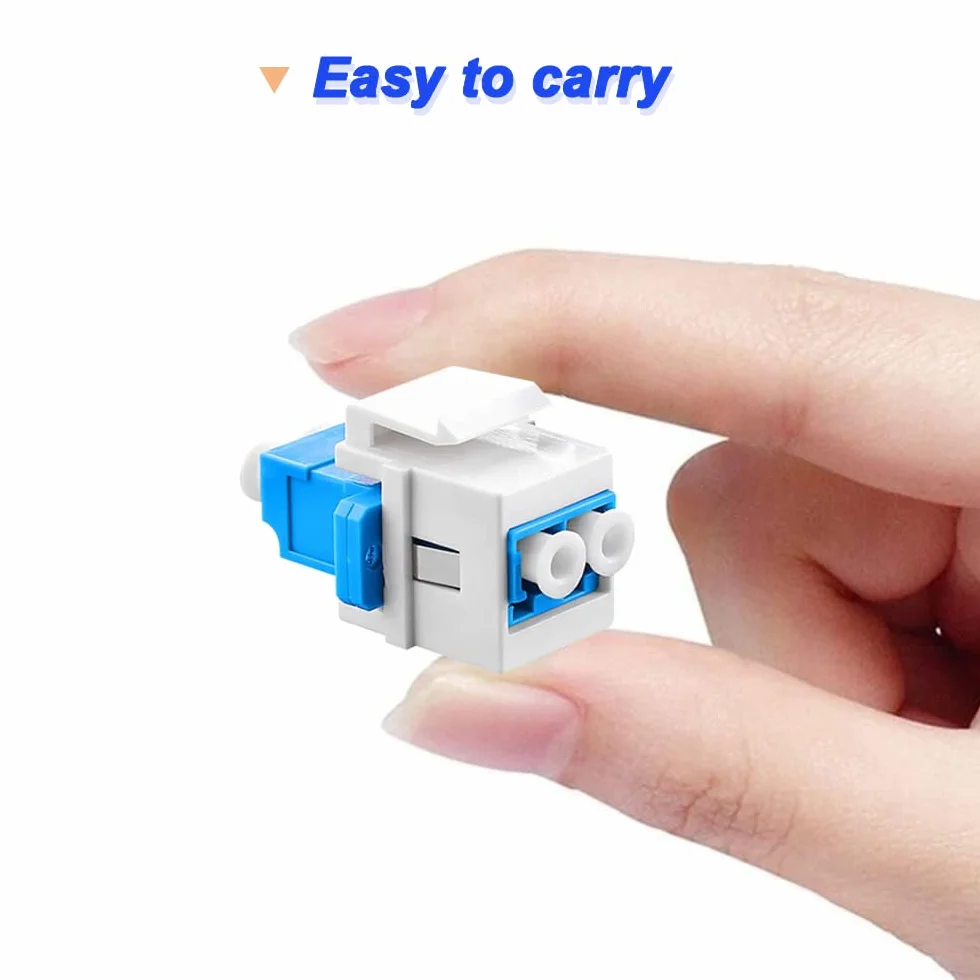 Duplex LC to LC F/F Coupler Keystone Jack, LC UPC Singlemode & Multimode Fiber Optic Adapter do paneli Patch Keystone i płyt ściennych, z pustymi gniazdami Keystone Jack Inserts, Screwdriver