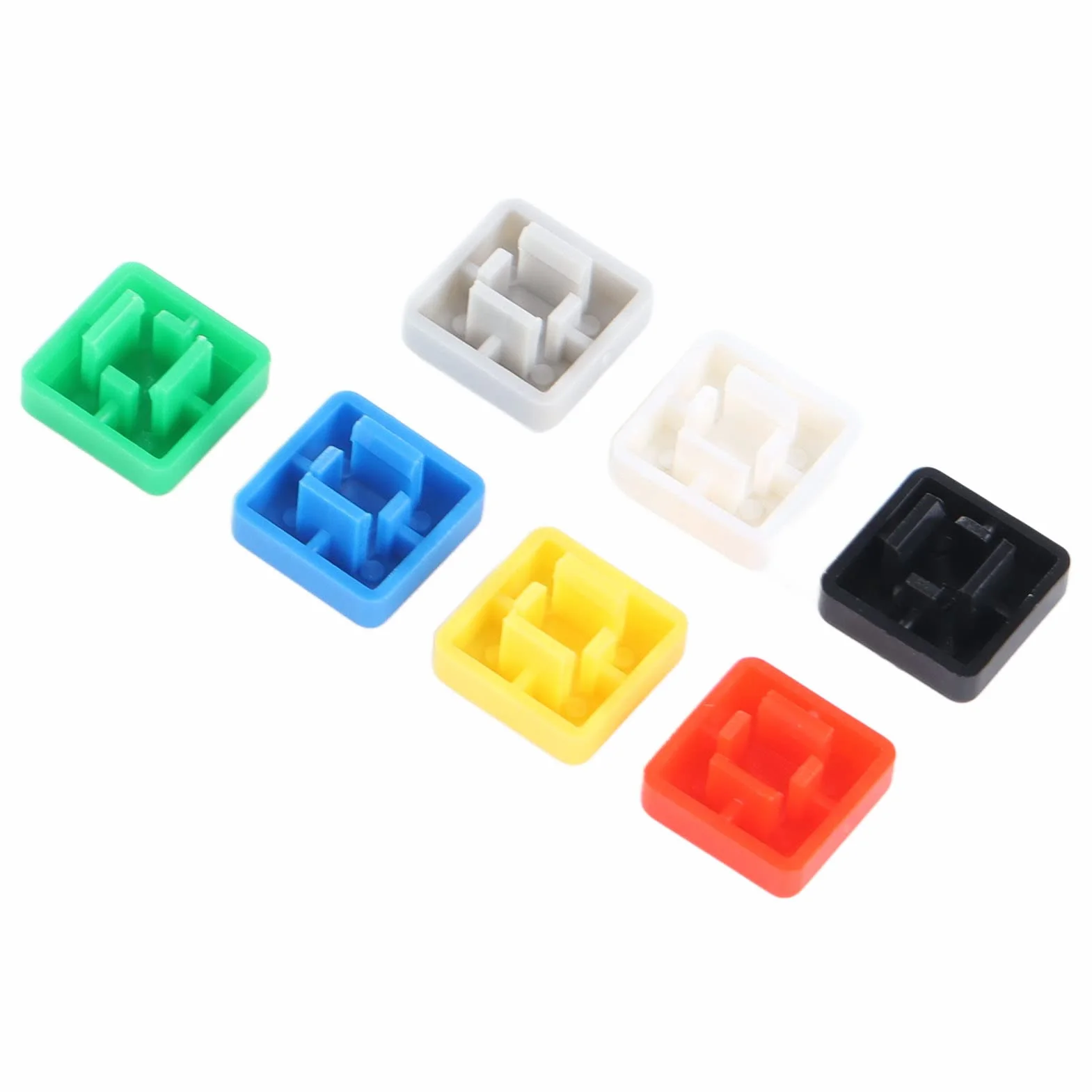 350 sztuk Micro Momentary Tact Button Switch Caps 7 Color Tactile Switch Cap Square Straight A14