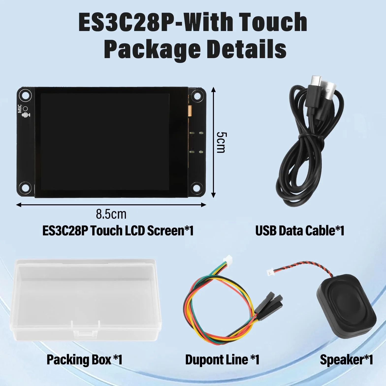 ESP32-S3 Karta rozwojowa WiFi Bluetooth Inteligentny wyświetlacz Moduł TFT Ekran dotykowy Obsługuje interfejs Xiaozhi typu C