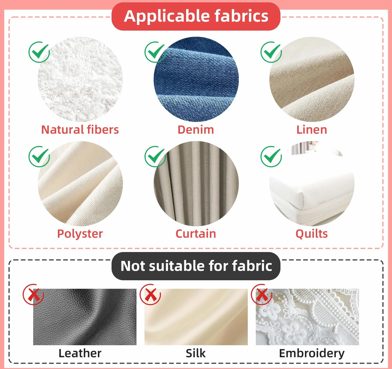 Stitchy Quick Clothing Fixer Mini Piston z 5 igłami, 3000 plastikowych igieł, różowy