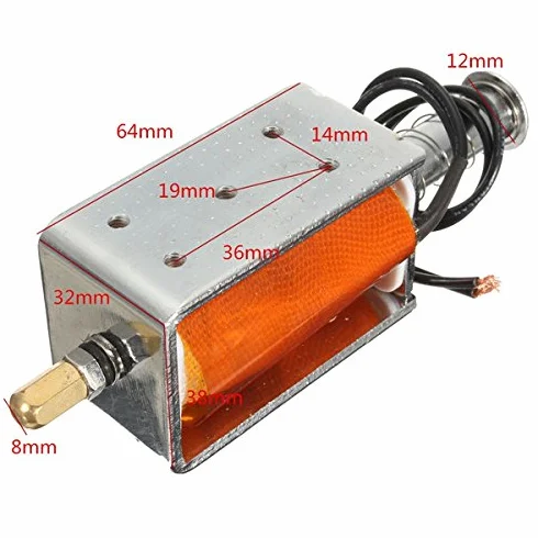 DC 12V 35mm długi skok Push Pull Solenoid Elektromagnetyczny