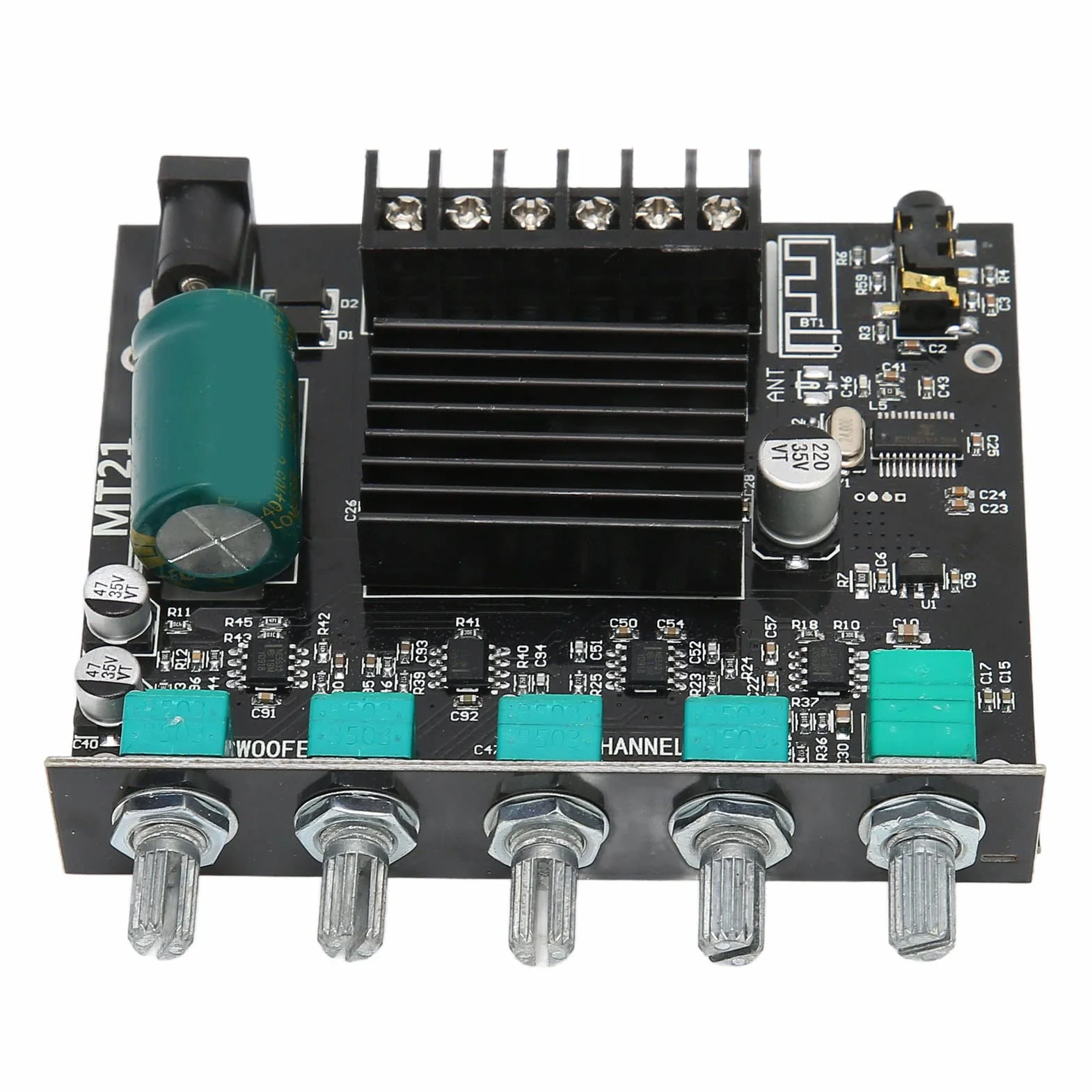 Cuifati Board Wzmacniacza BT 5.0 Stereo Power Wzmacniacz 2.1 Kanał Wysoka Moc 50 W+100W Wyjście z Podważeniami Podtrzymania Podtrzymania dla GłośnikóW 15-100 W 4-8Ω