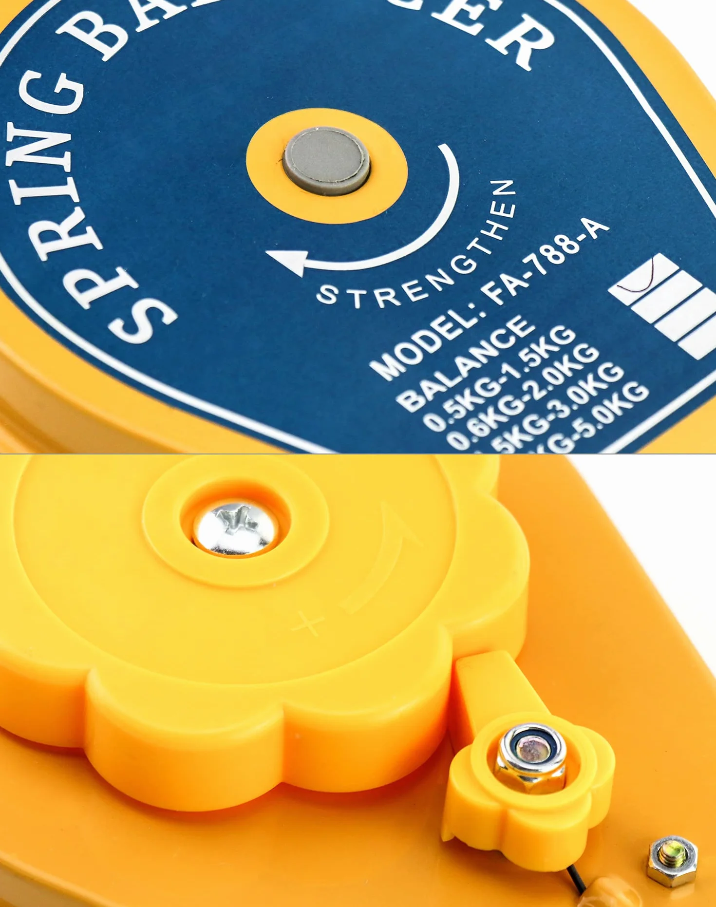 QWORK® balanser sprężynowy, balanser sprężynowy, nośność 0.5 kg - 1.5 kg, do zawieszania narzędzi, podwieszana linia montażowa for Assembly-line