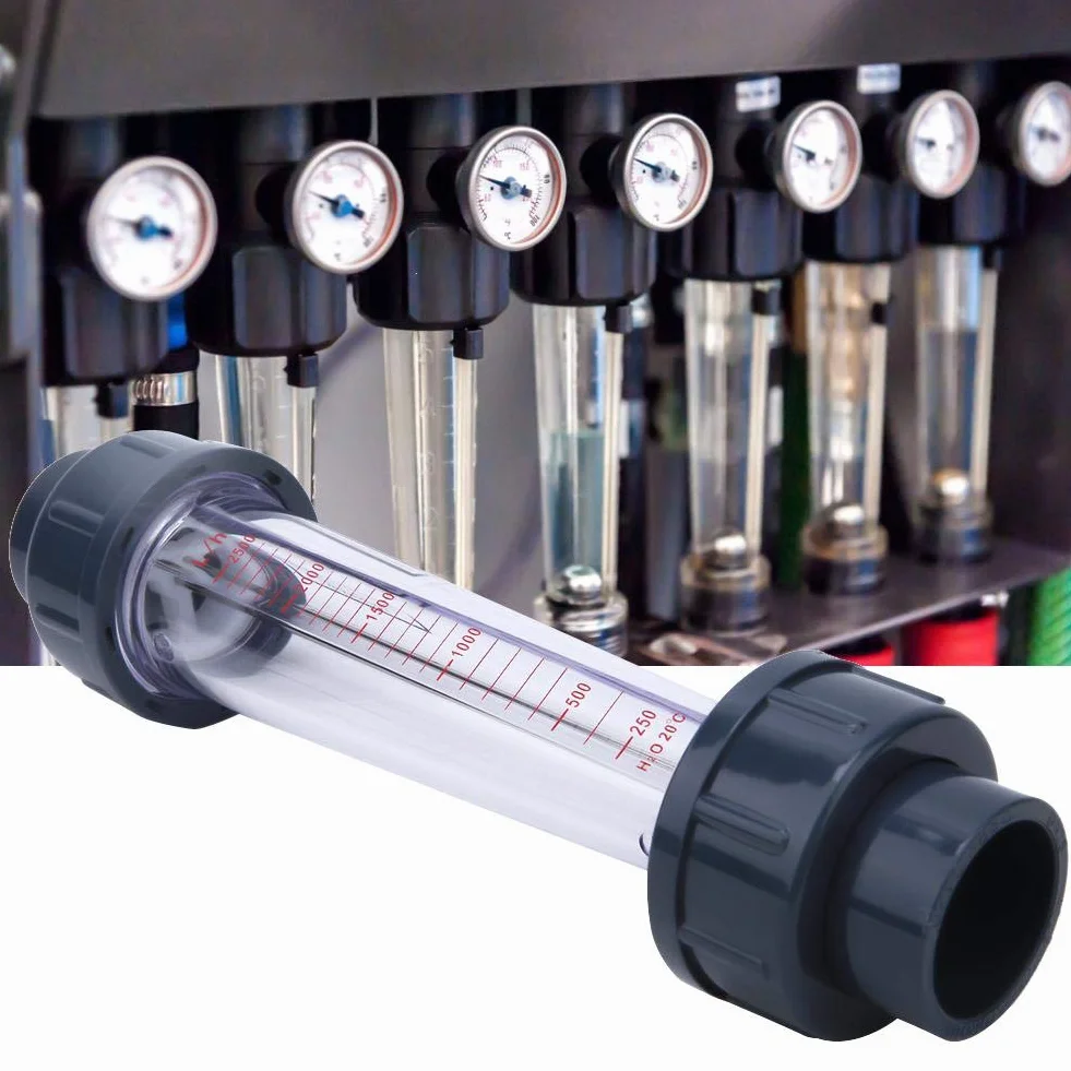 Przepływomierz z tworzywa ABS, płaski otwór z tworzywa sztucznego (średnica wewnętrzna 32 mm), LZS-25 (D) 250~2500 l/h