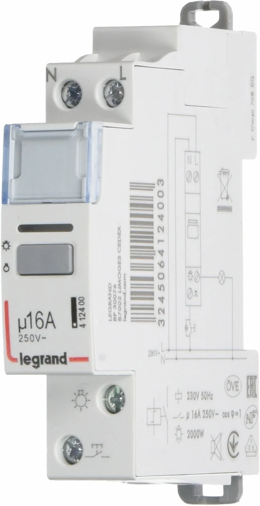 Legrand 412400 CX3 upteur Télerupteur F 16 A 230 V 1 styk