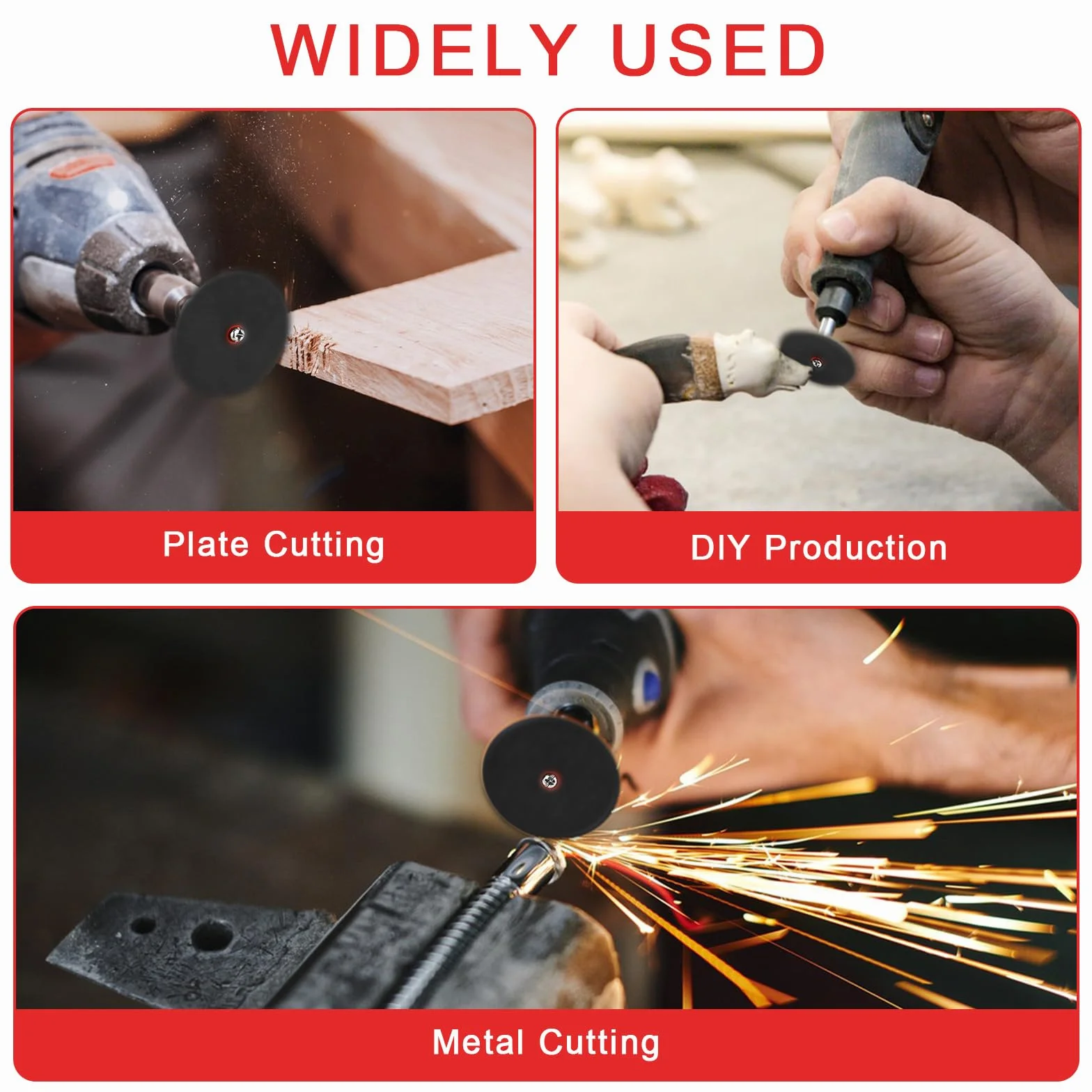60 sztuk tarcz do cięcia kompatybilnych z Dremel, mini metalowe tarcze tnące z 8 sztukami trzpienia 3 mm i 1 śrubokrętem, akcesoria do narzędzi obrotowych, koła tnące