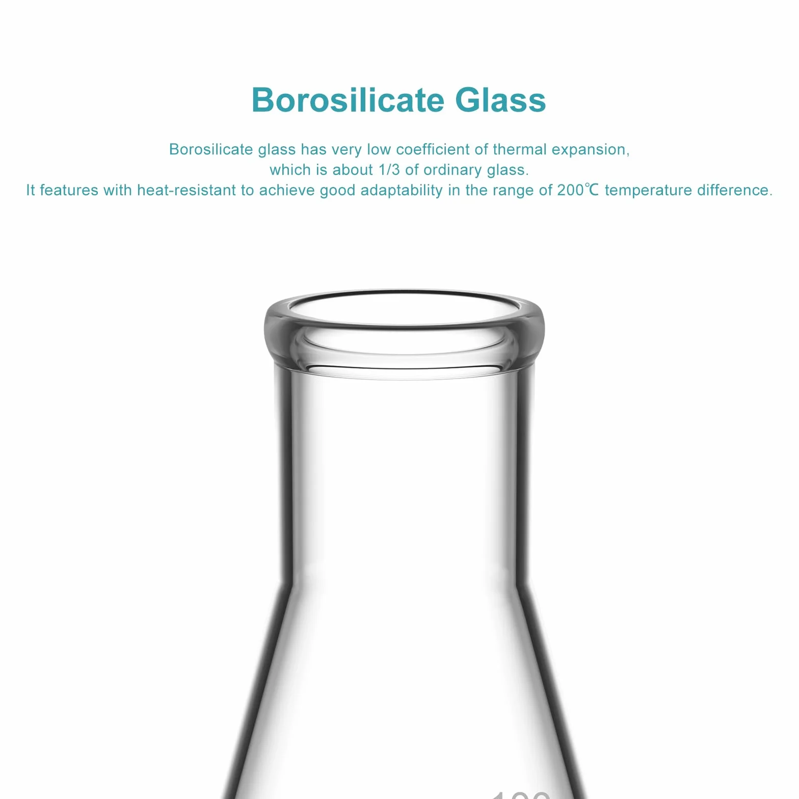 StonyLab 1– (opakowanie szklane 100 ml ciężkie butelki Erlenmeyer z grubą krawędzią – (100 ml pasuje do StonyLab 5 # gumowy stoper)