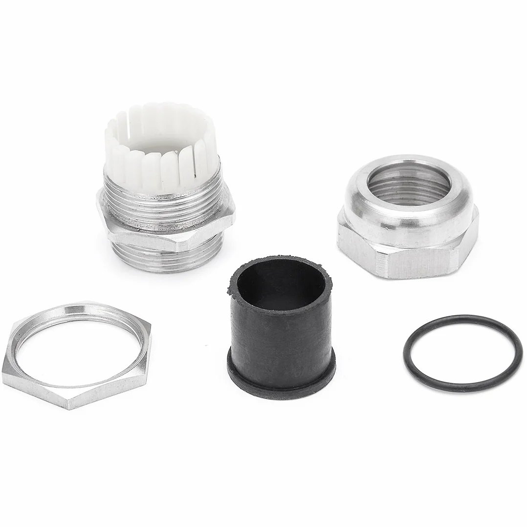 Aexit M28 * 1.5 Metalowe wodoodporne złącze Łącznik Dławik kablowy z nakrętką zabezpieczającą(M28*1.5 écrou fixation connecteur imperméable métal presse-étoupe farce
