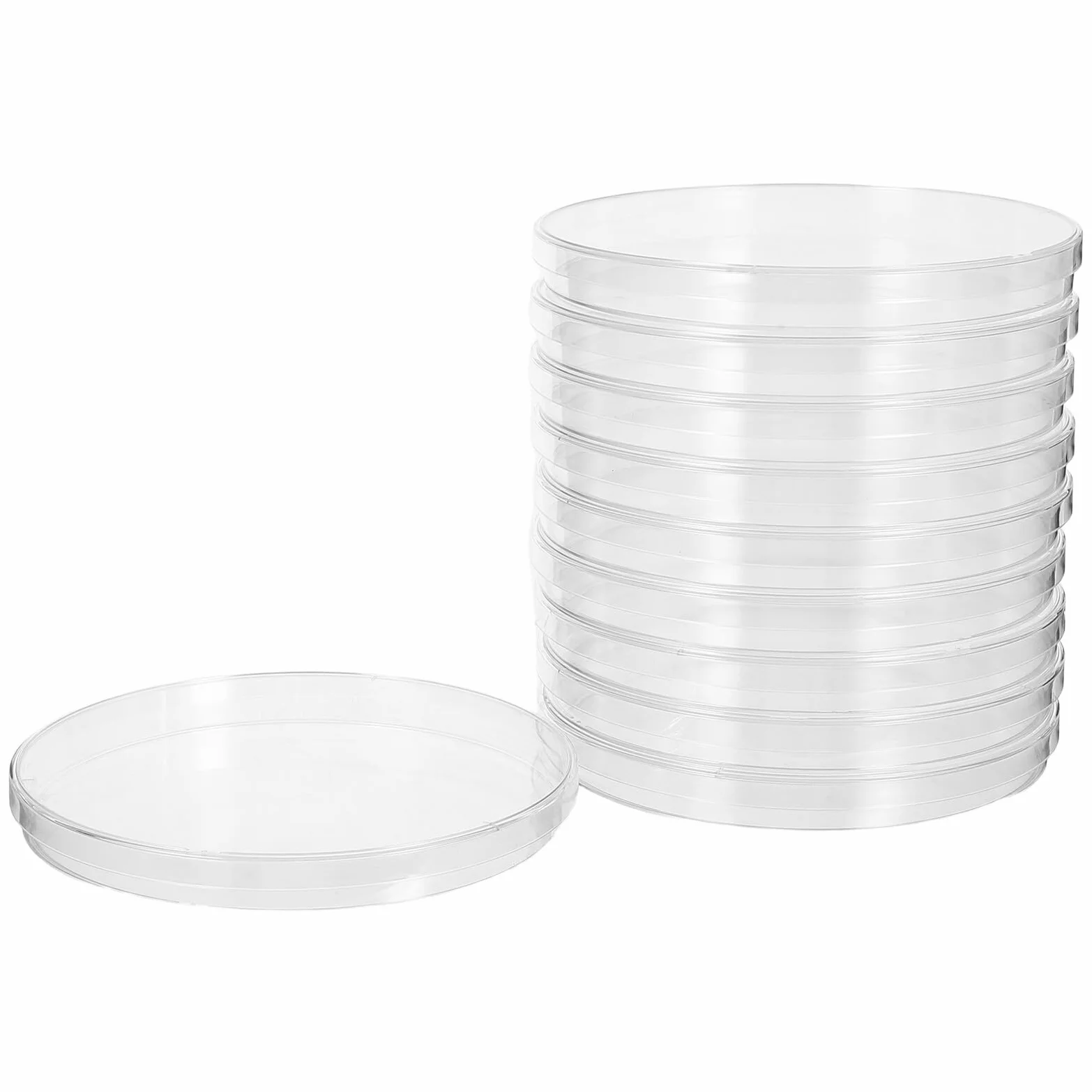 Hohopeti 10 Szt. Plastikowych Misek Petriego z Pokrywką Przezroczyste Naczynia Laboratoryjne Do Hodowli Tkanek
