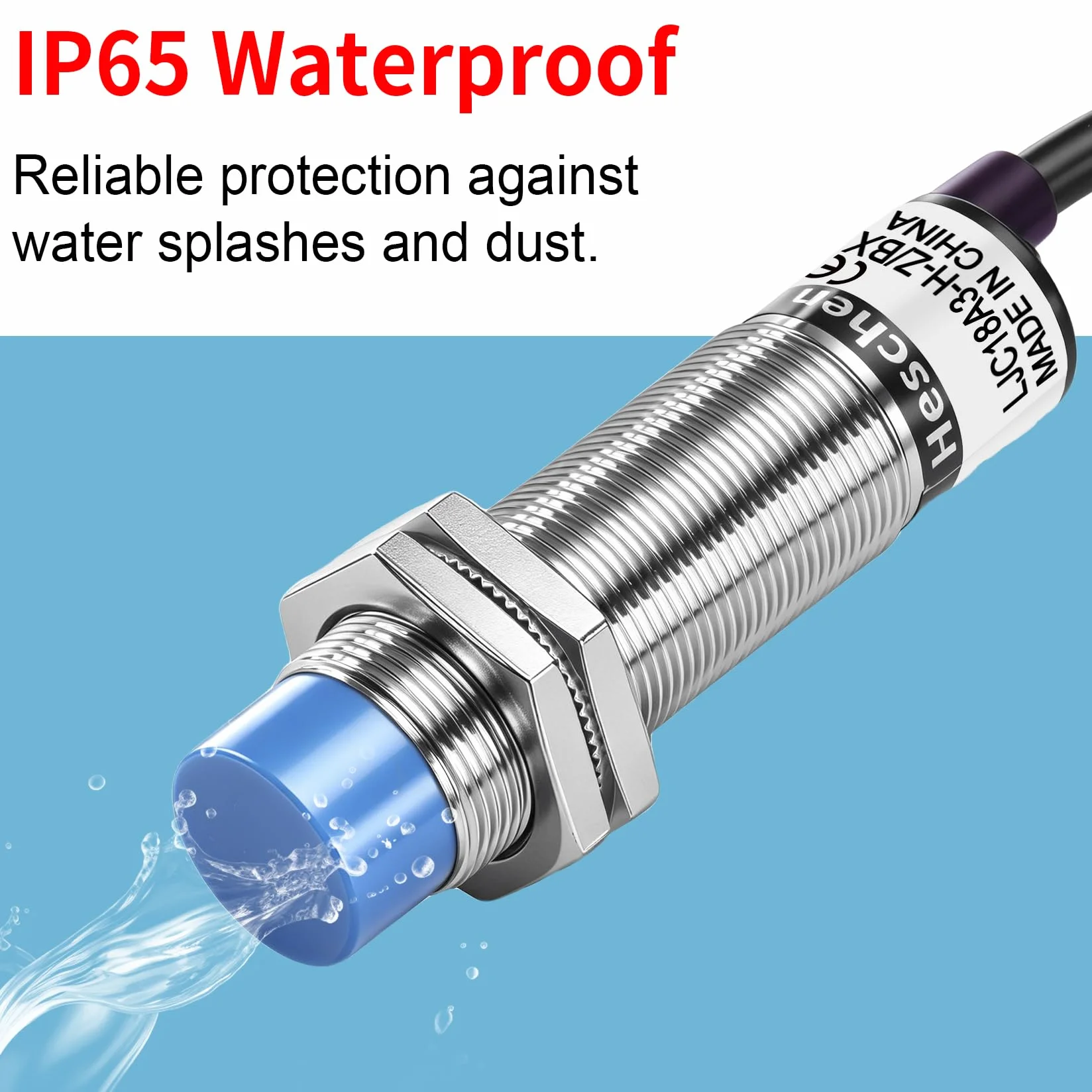 Heschen M18 Przełącznik do pojemnościowego czujnika zbliżeniowego LJC18A3-H-Z/BX 10 mm 10-30VDC 200mA NPN Normalnie otwarty (NO) 3 przewody