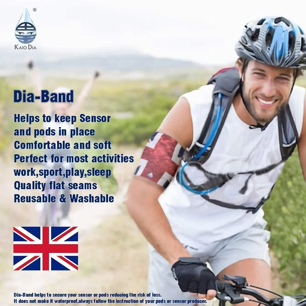 Dia-Band, ultra cienki mankiet do czujnika glukozy Freestyle Libre, Medtronic, Dexcom lub Omnipod - Wygodna i wielokrotnego użytku opaska cukrzycowa. (XS (22-26 cm))