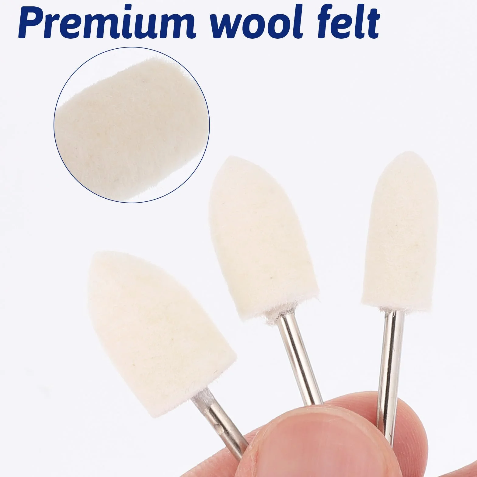 30 sztuk krążków polerskich z filcu wełnianego, wełna filcowa mandrell z trzonkiem 1/8" do narzędzi obrotowych, nasadki polerskie z filcu do polerowania biżuterii, metalu, szkła i obróbki precyzyjnej
