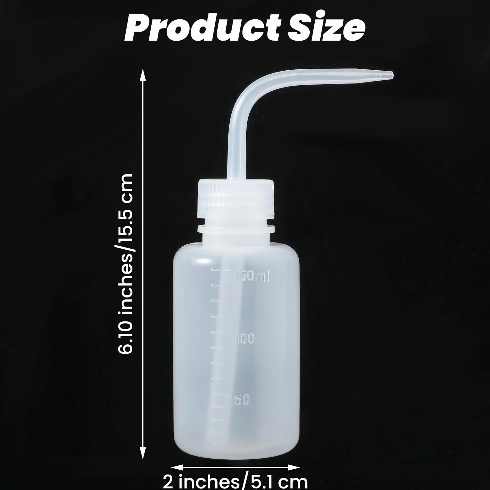 Qianyu 2 butelki z rozpylaczem, 150 ml, butelka laboratoryjna, butelka do mycia z tworzywa sztucznego, bezpieczna butelka natryskowa, narzędzia do nawadniania, do czyszczenia laboratoryjnego