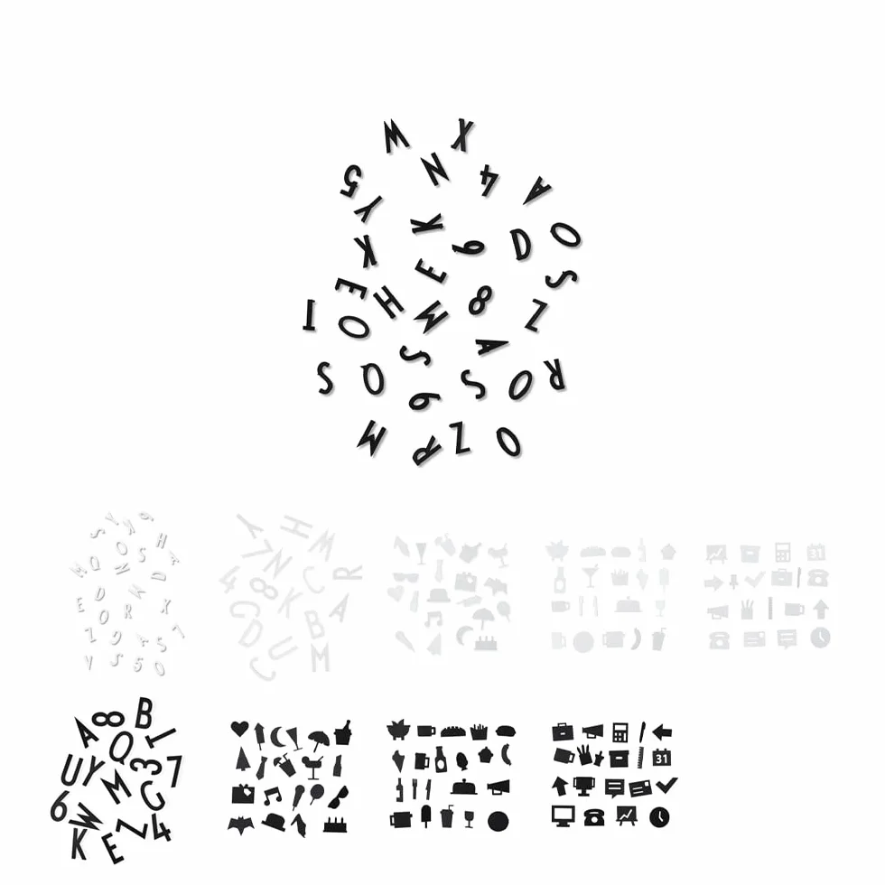 Design Letters Liczby i litery do dekoracji domu, wymienne ikony do tablicy montażowej, rekwizyty do fotobudki do filcowej tablicy listowej, litery i cyfry do biura, dekoracji, na imprezę, czarne, 132