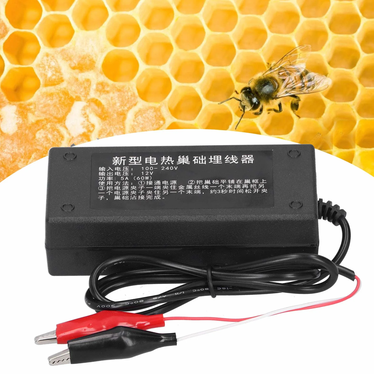 Urządzenie do Osadzania Drutu, Elektryczne Urządzenie Grzewcze do Osadzania Ula Ramki do Ula Sprzęt do Instalowania Ula Narzędzie Pszczelarskie UE 100-240V