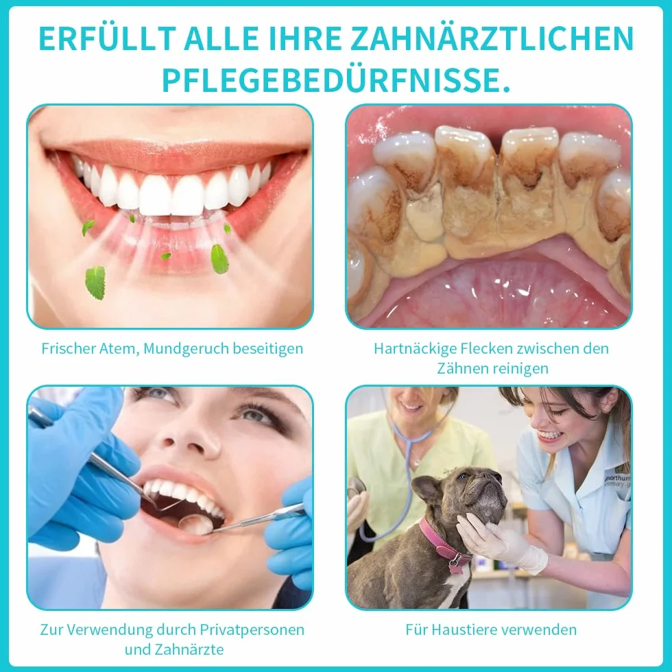 Dreamil Zestaw 6 sztuk do czyszczenia zębów, zestaw do czyszczenia zębów, sztućce dentystyczne, stal nierdzewna, lusterko dentystyczne, lustro jamy ustnej, pęseta do zębów, sonda dentystyczna