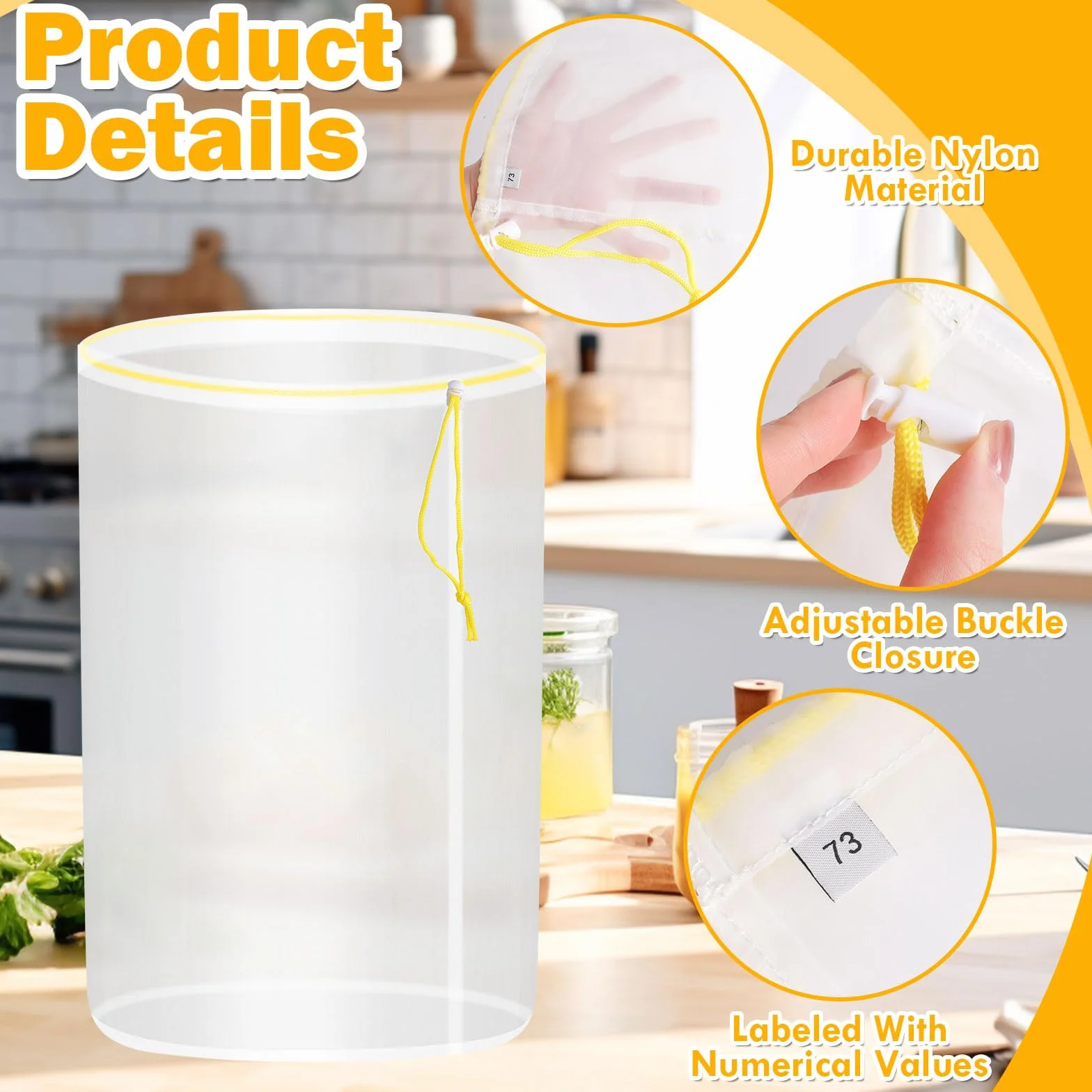 Zestaw 4 worków Mesh Bubble Bag 20 l 5 galonów do ekstrakcji ziół