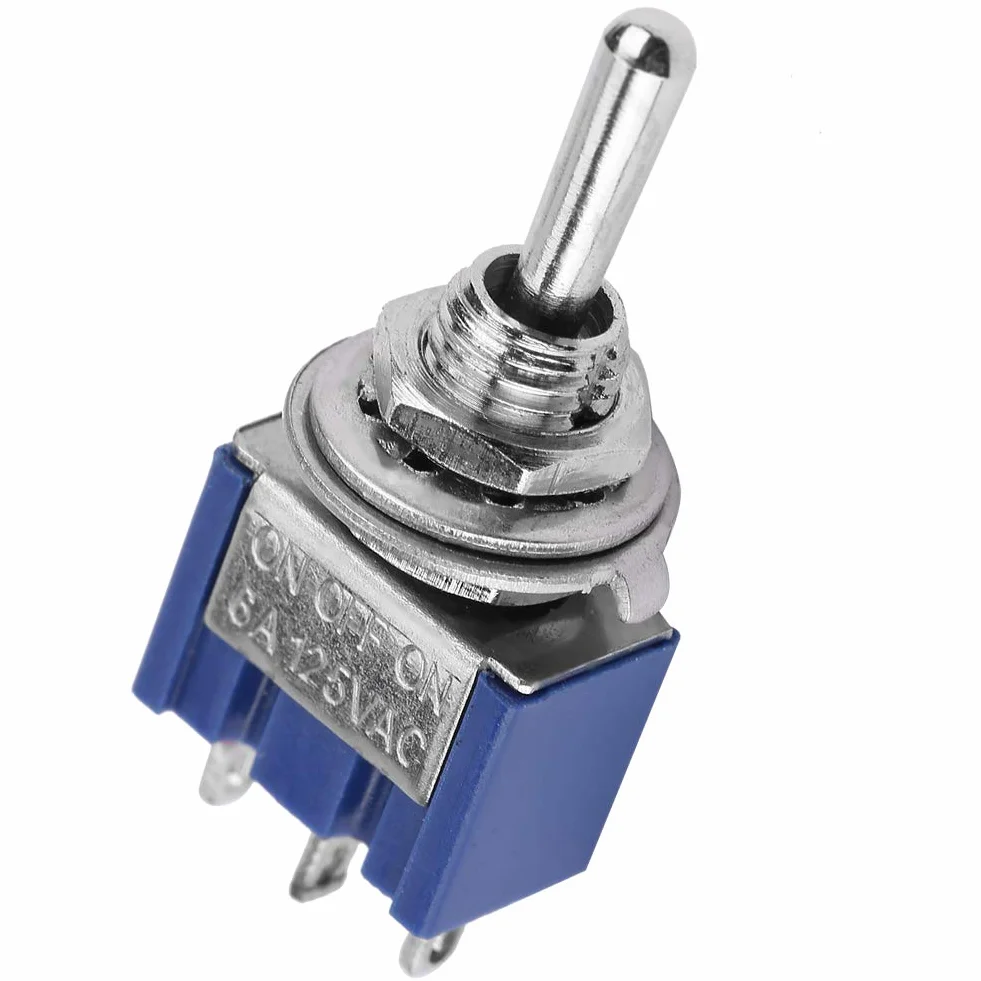 Przełącznik dźwigniowy SPDT 3-pozycyjny On OFF 6A 125VAC 6mm