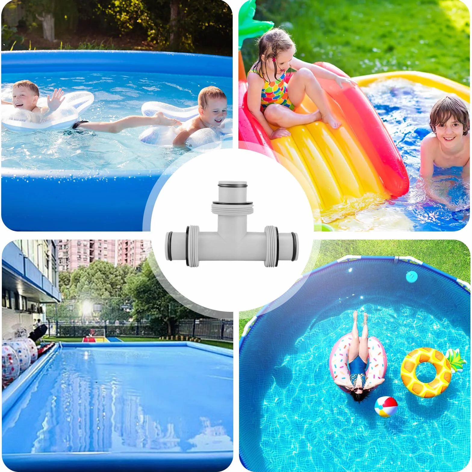 Łącznik do węża basenowego 3-drożny Ø 38 mm trójnik adapter Intex Bestway Coleman