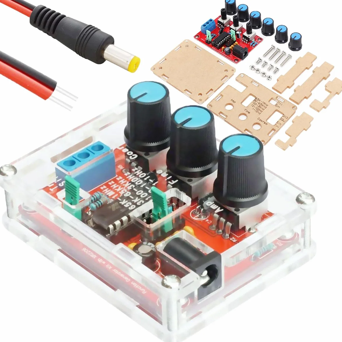 XR2206 moduł generatora sygnału 1 Hz–1 MHz 9-12 V DC sinusoidalne trójkątne kwadratowe