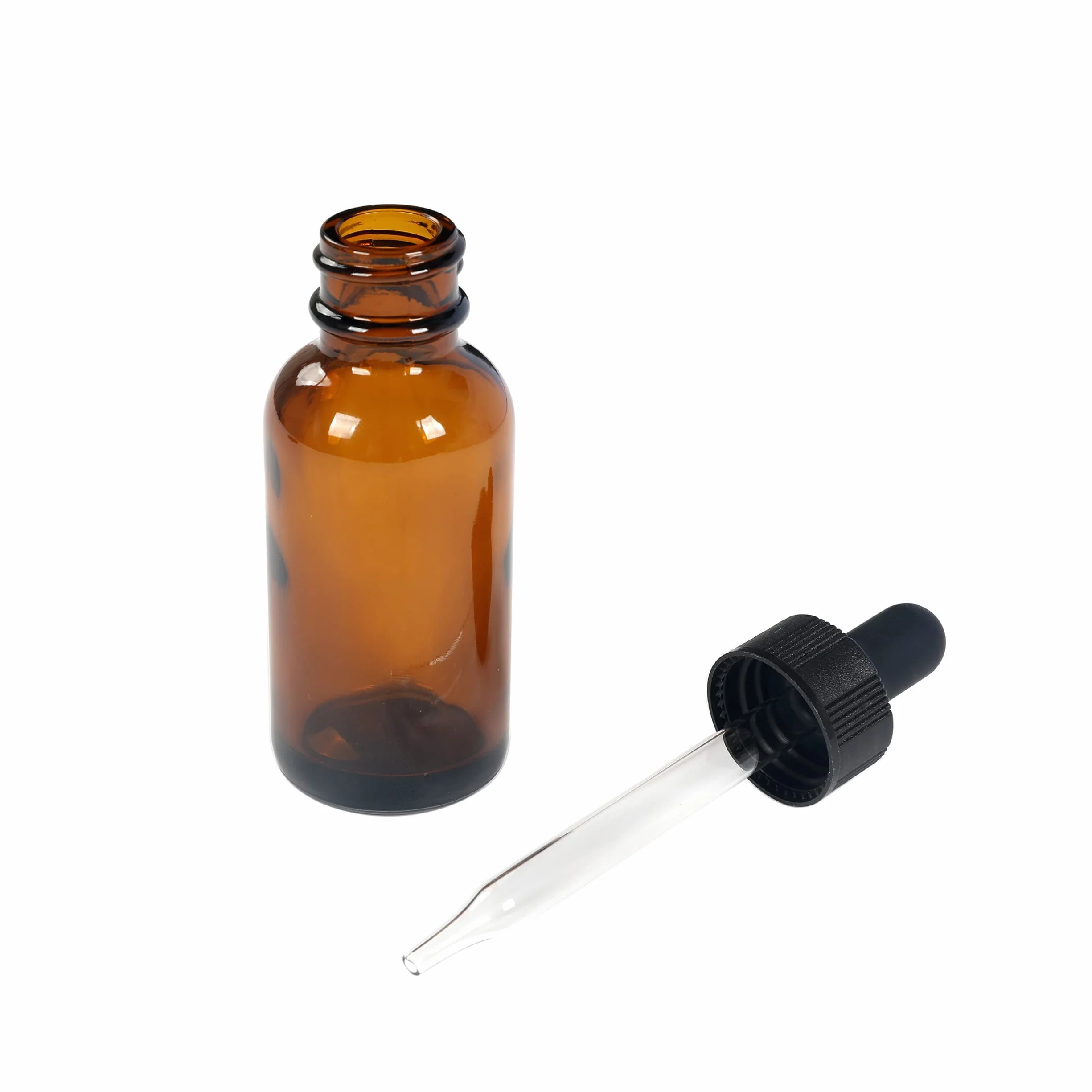 Magic Season Boston okrągłe szklane butelki (bursztynowe / 30 ml z zakraplaczem/2 szt.)