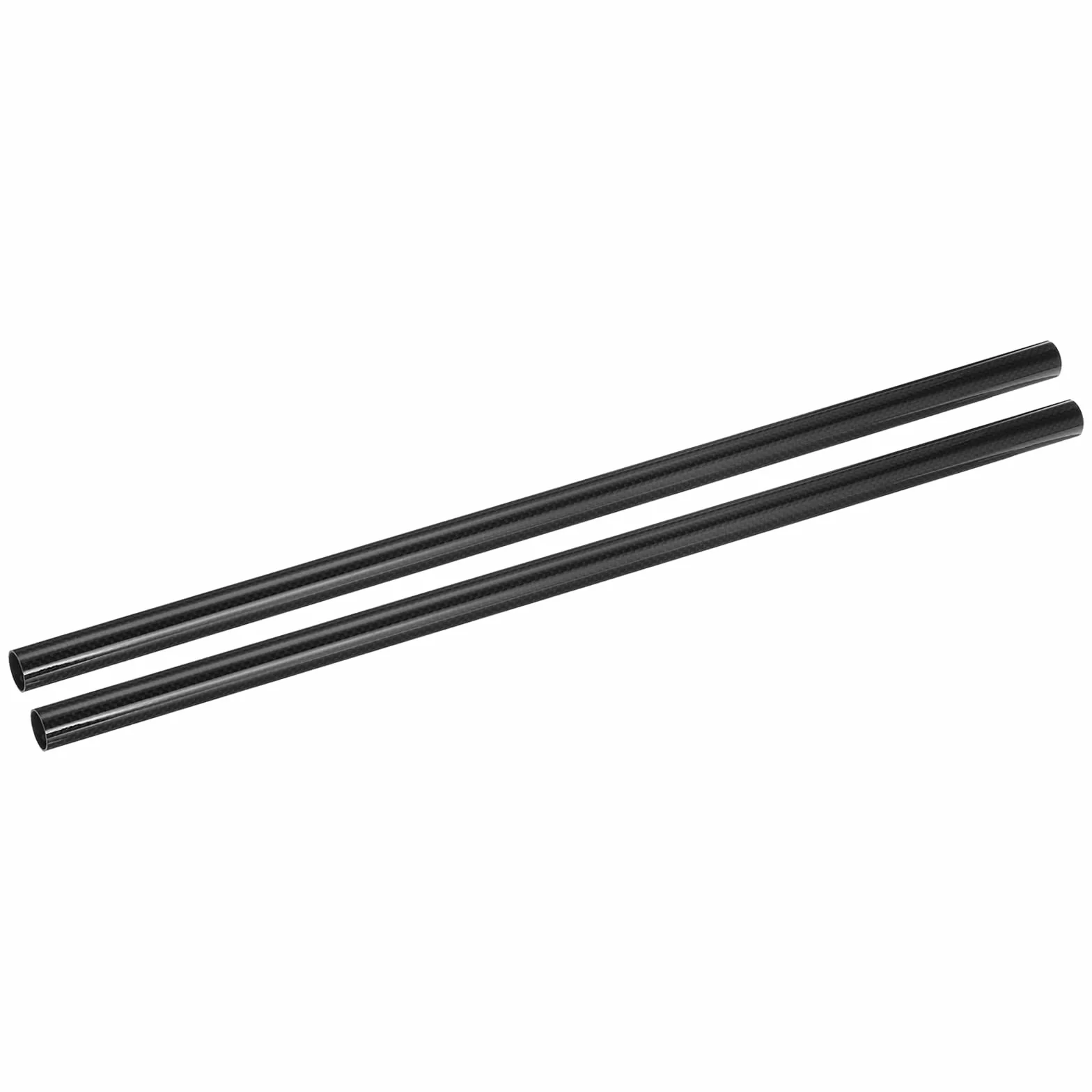 QUARKZMAN 2 szt. rurek z włókna węglowego 16 x 18 x 420 mm gładka powierzchnia polerowany pręt węglowy nawinięty w rolkę okrągłe rury węglowe do samolotów RC Quadcopter, Multicopter