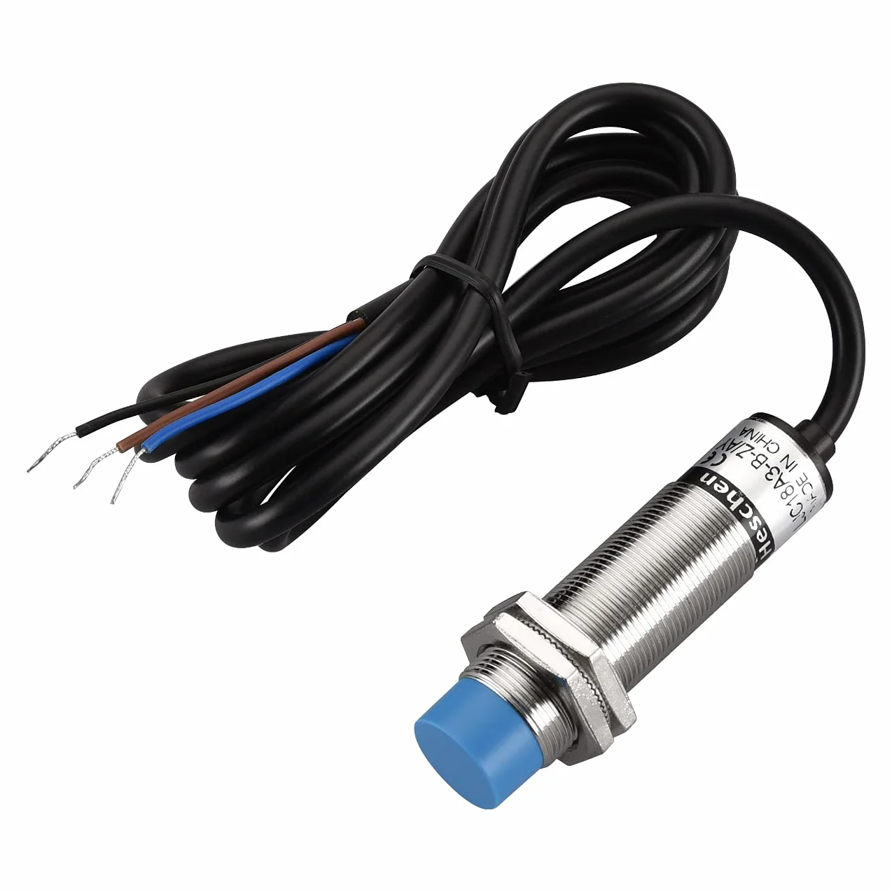 Heschen M18 Pojemnościowy czujnik zbliżeniowy LJC18A3-B-Z/AY Nieekranowany 1-10mm 10-30VDC 200mA PNP NC 3 przewody