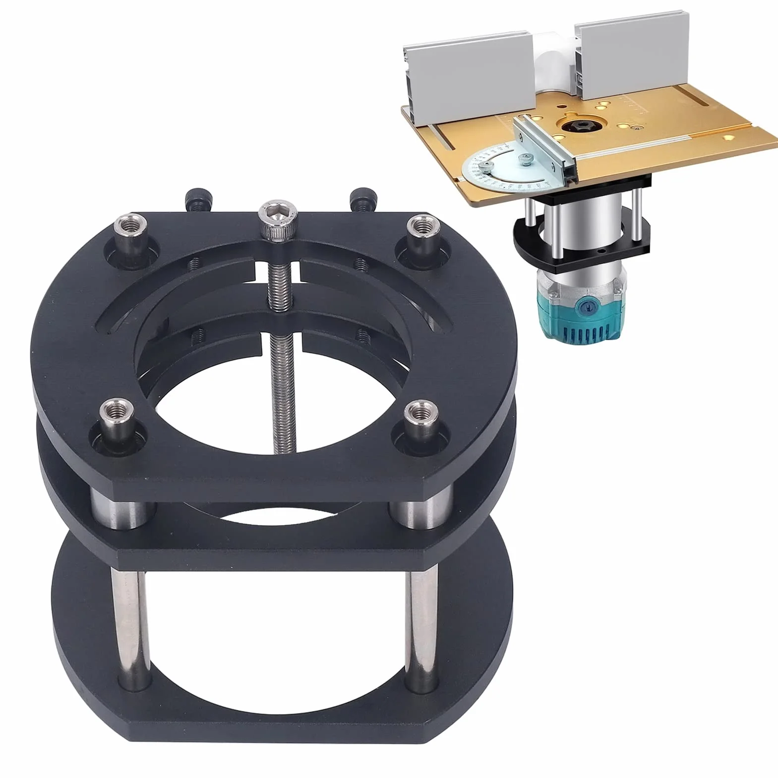 Platforma Podnosząca Routera 4-szczękowy System Podnoszenia Stołu do Frezowania Metalu 64-66 mm