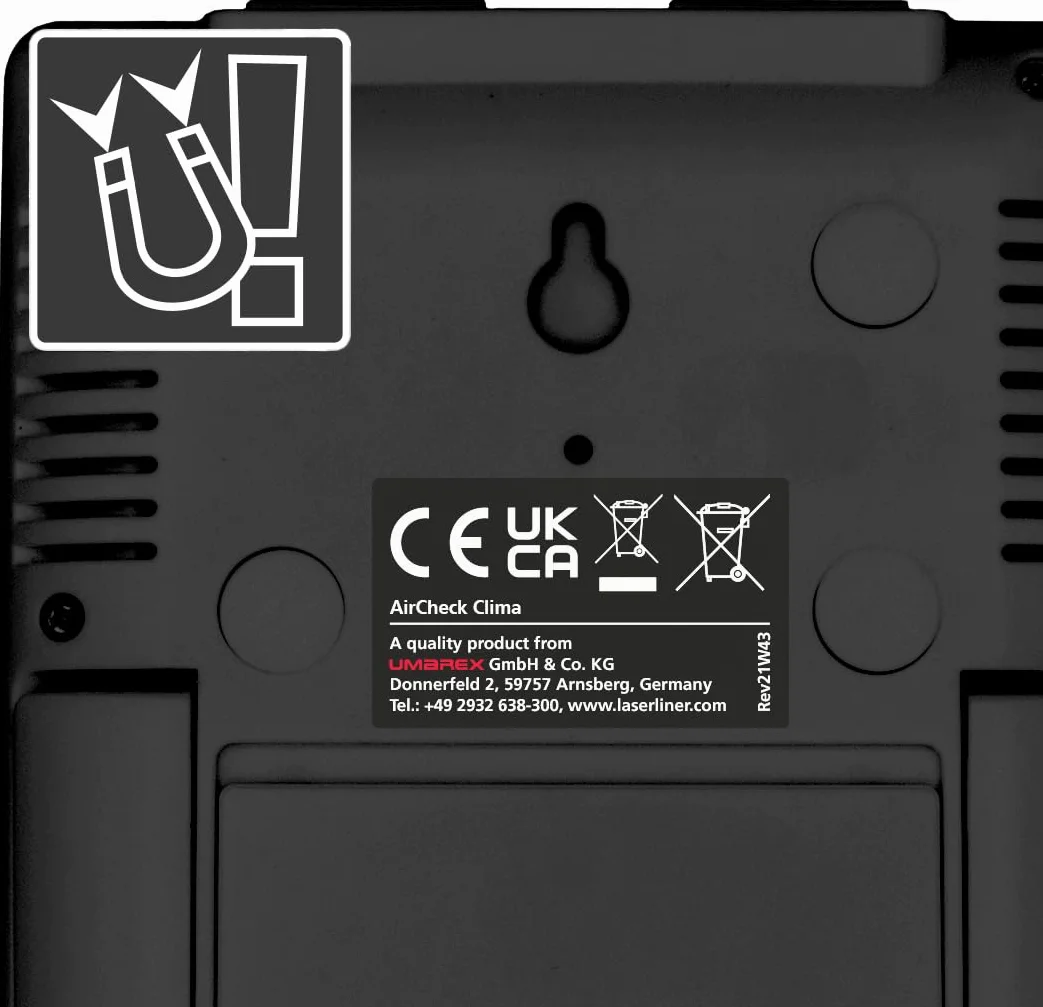 Umarex Laserline AirCheck Clima (precyzyjnie ustala temperaturę otoczenia i względną wilgotność powietrza, zapisuje minimalne i maksymalne wartości klimatyczne) 082.431A