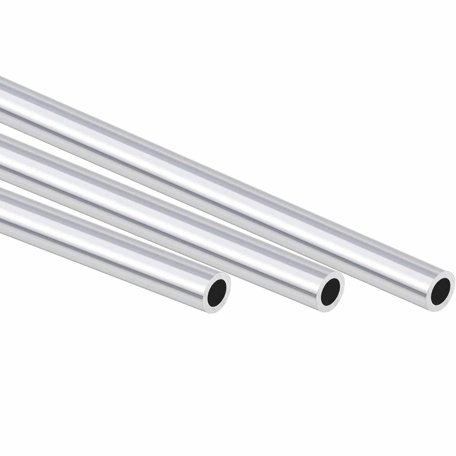 TA-VIGOR 3 szt. 6063 aluminiowa okrągła rura, 7 mm średnica zewnętrzna 5 mm średnica 300 mm długość metalowa bezszwowa prosta rura aluminiowa rura do wyposażenia domu, maszyn, rękodzieła DIY