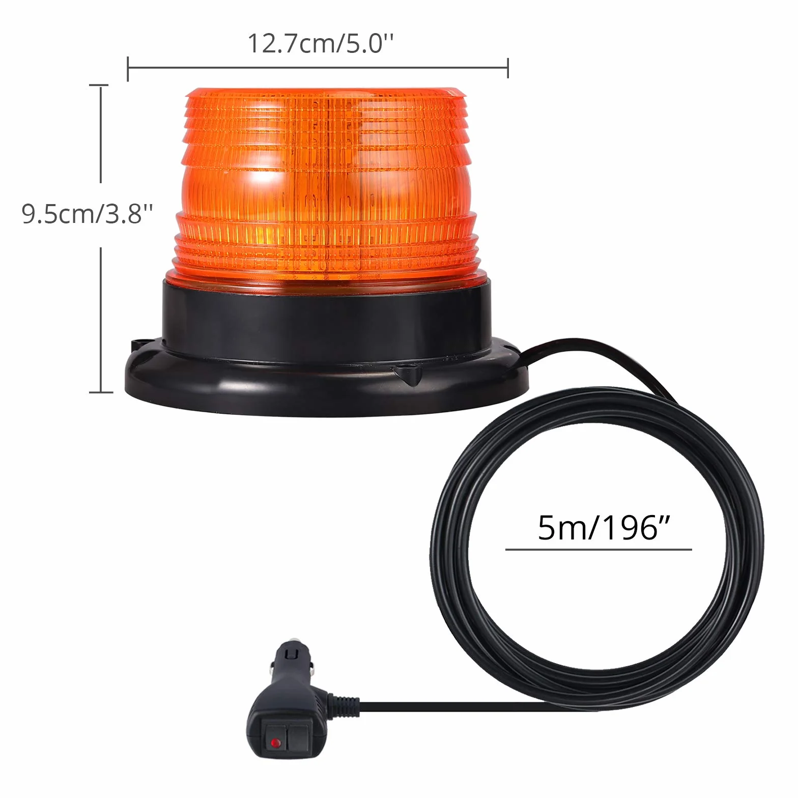PROZOR 12/24 V 40 LED Magnetic Awaryjne migające światło ostrzegawcze światło stroboskopowe Amber 40 W samochód ciężarowy