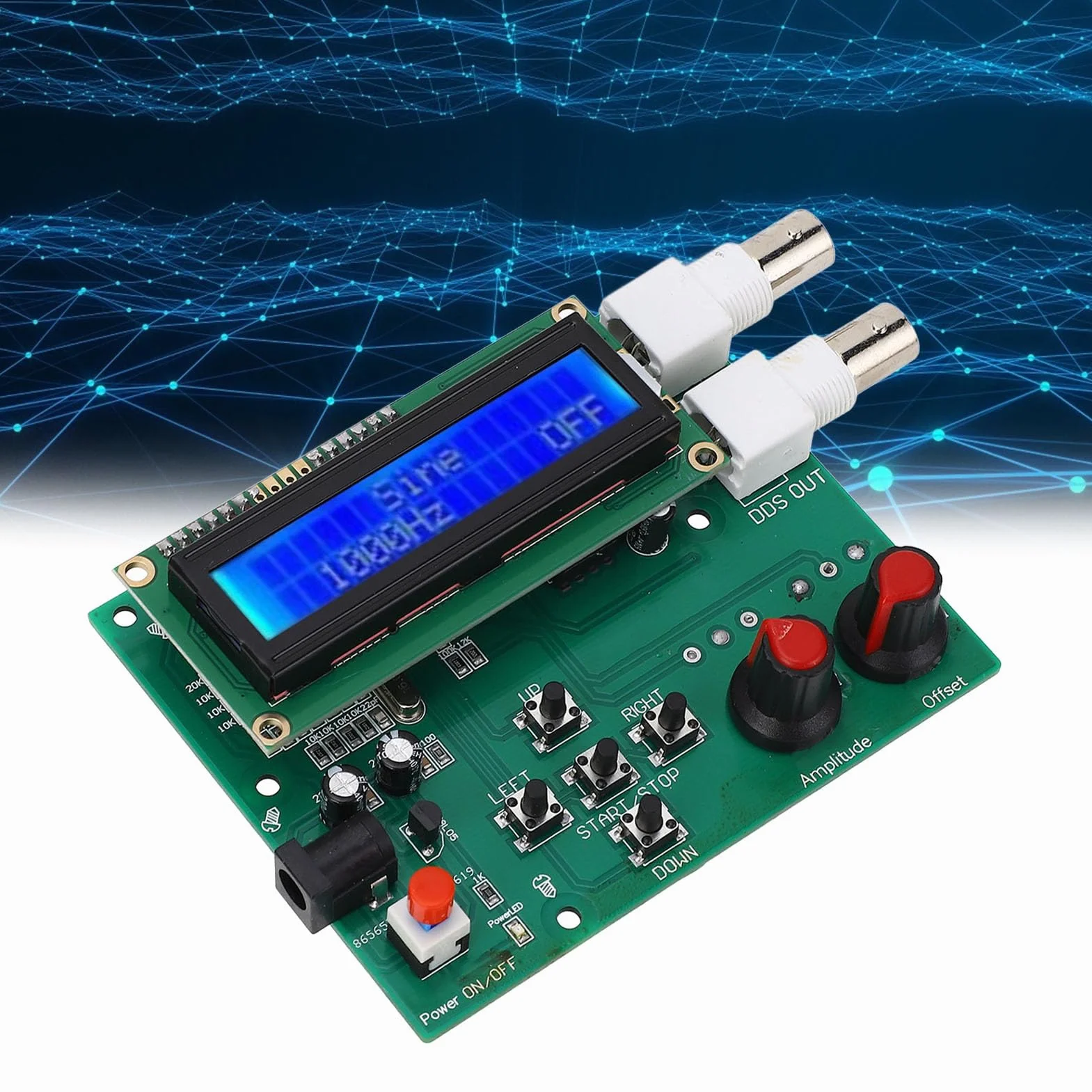 Moduł Generatora Sygnału DDS Przenośny, łatwy w Użyciu moduł Generatora Częstotliwości dla Entuzjastów elektroniki. Materiał PCB