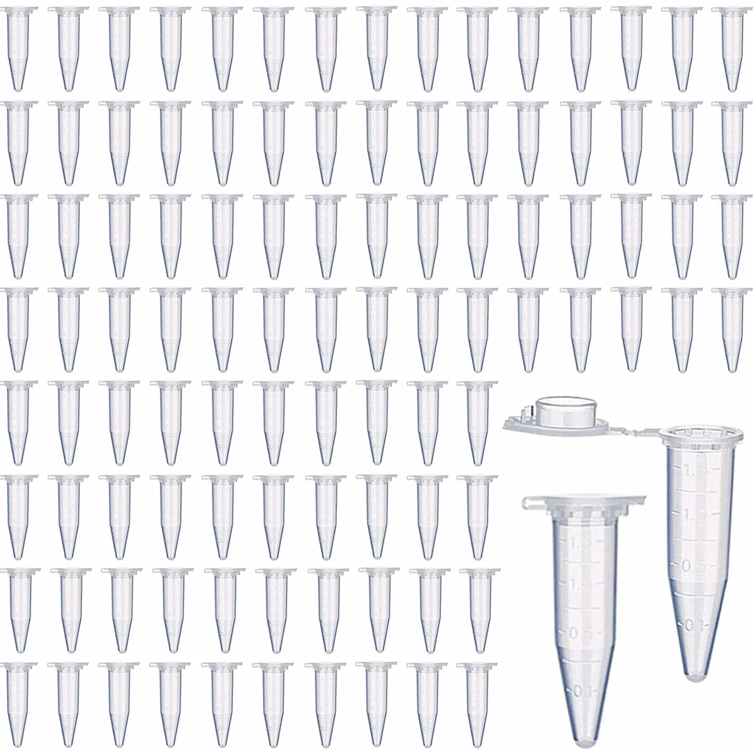 Probówki wirówkowe 1,5 ml, mikro plastikowe tuby, mikroprobówki do prób, stożkowe
