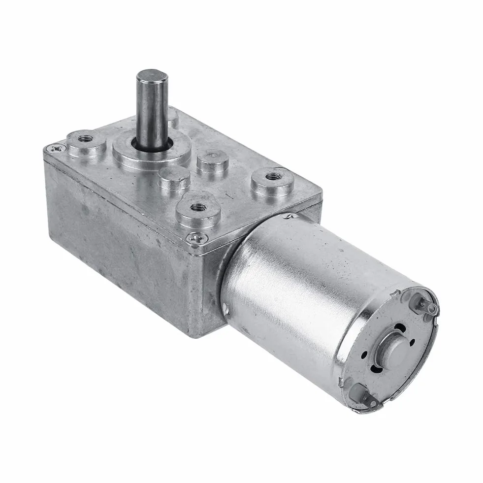 Silnik przekładniowy DC 12 V odwracalny silnik redukujący ślimaki o wysokim momencie obrotowym CW/CCW do okien i miniaturowych wiatrów (62RPM)