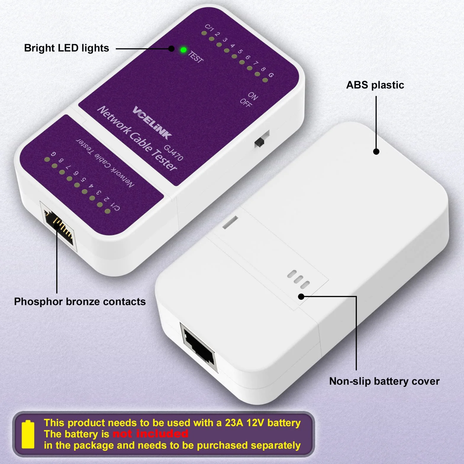 VCELINK Tester sieci RJ45 do kabli Cat8 Cat7 Cat6 Cat6a Cat5 Cat5e