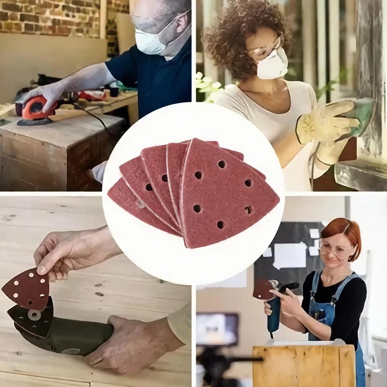 Zestaw do szlifowania papieru ściernego do frezu oscylacyjnego Fein Multi Tool Pad 101 szt