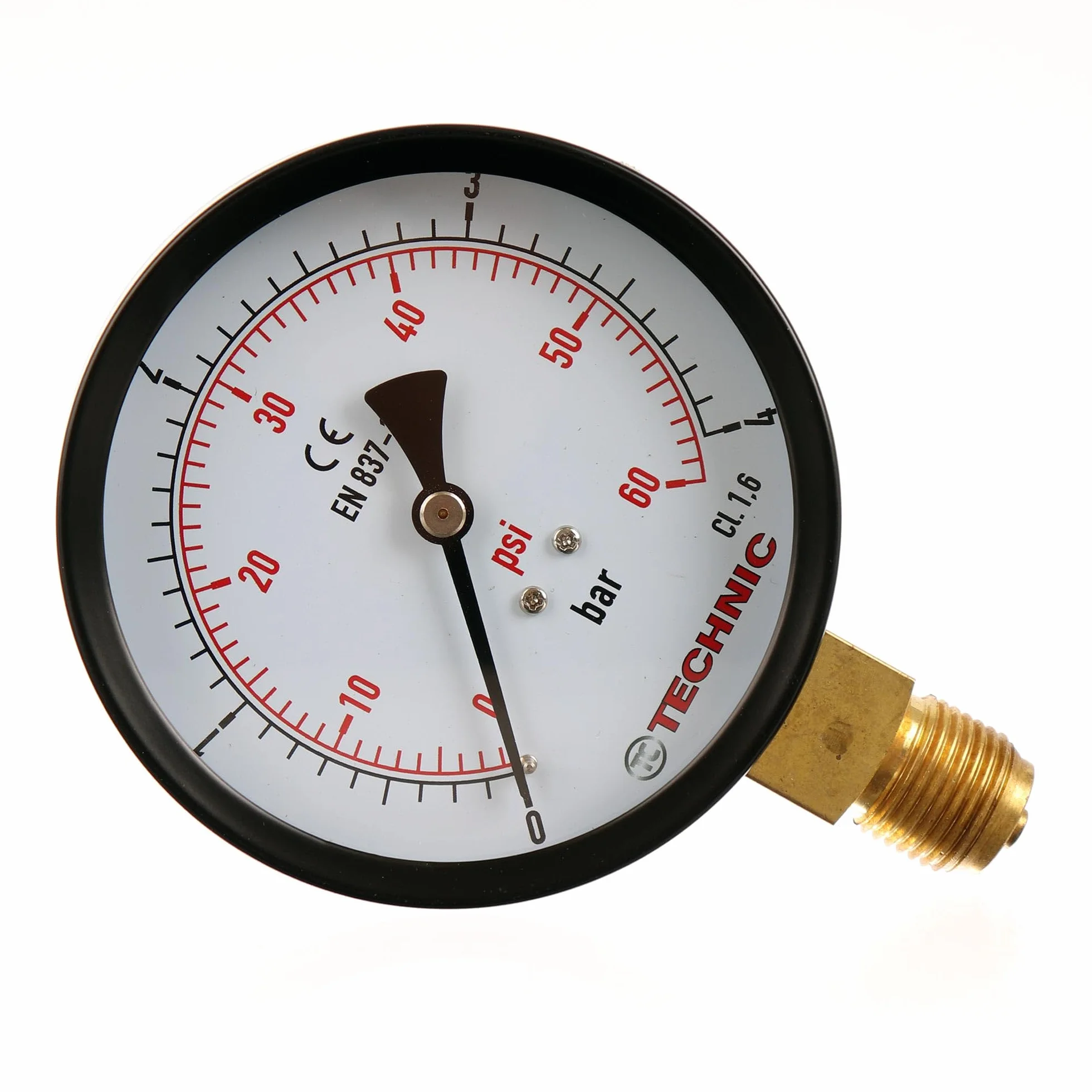 Manometr 0-4 bar / 60 psi 100 mm wskaźnik ciśnienia 1/2"
