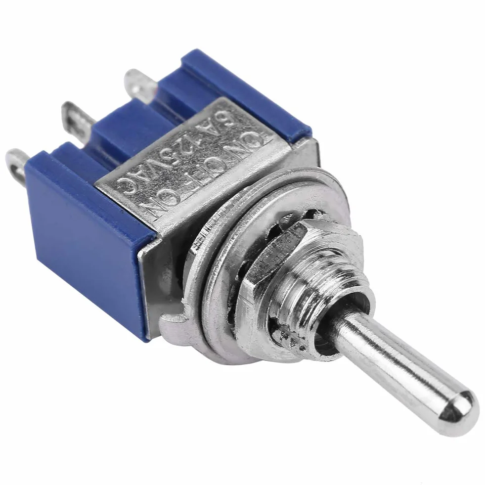 Przełącznik dźwigniowy SPDT 3-pozycyjny On OFF 6A 125VAC 6mm