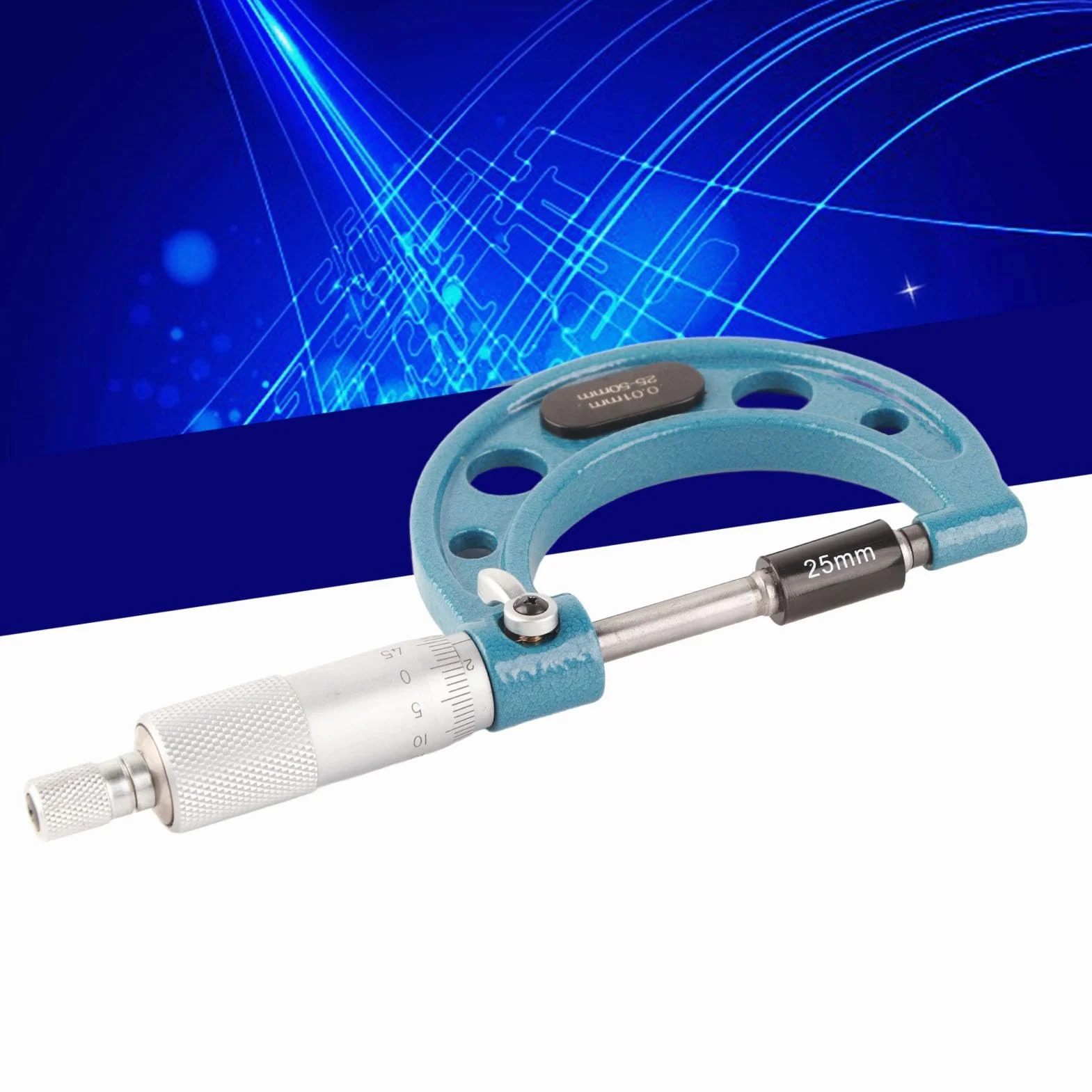 Mikrometr Zewnętrzny Średnica Zewnętrzna Mikrometr Mikrometr Mikrometry Narzędzie Pomiar Grubości Metrycznej Mikrometry Zewnętrzne (25-50MM)
